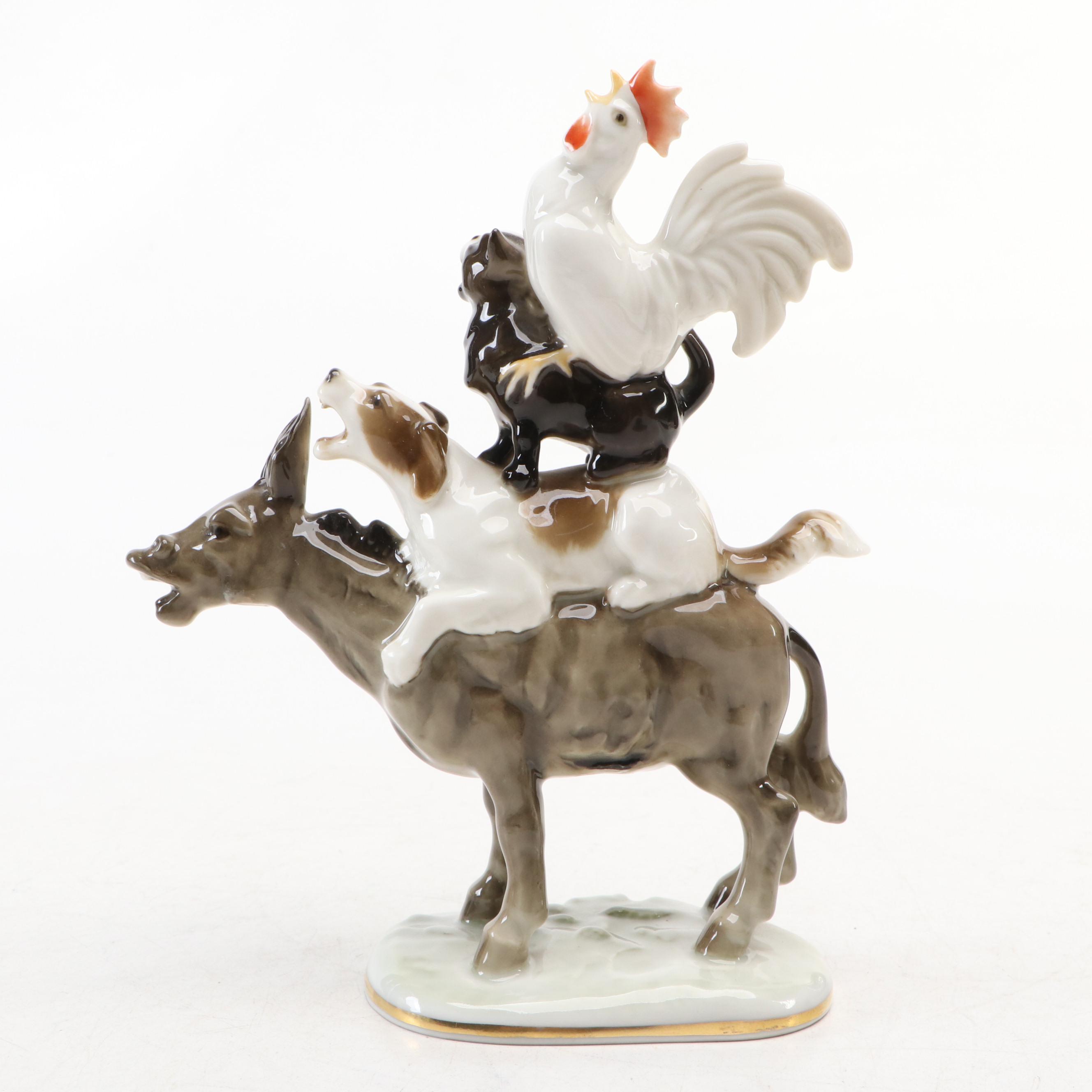 Hutschenreuther "Bremen Town Musicians" Porcelain Figurine
