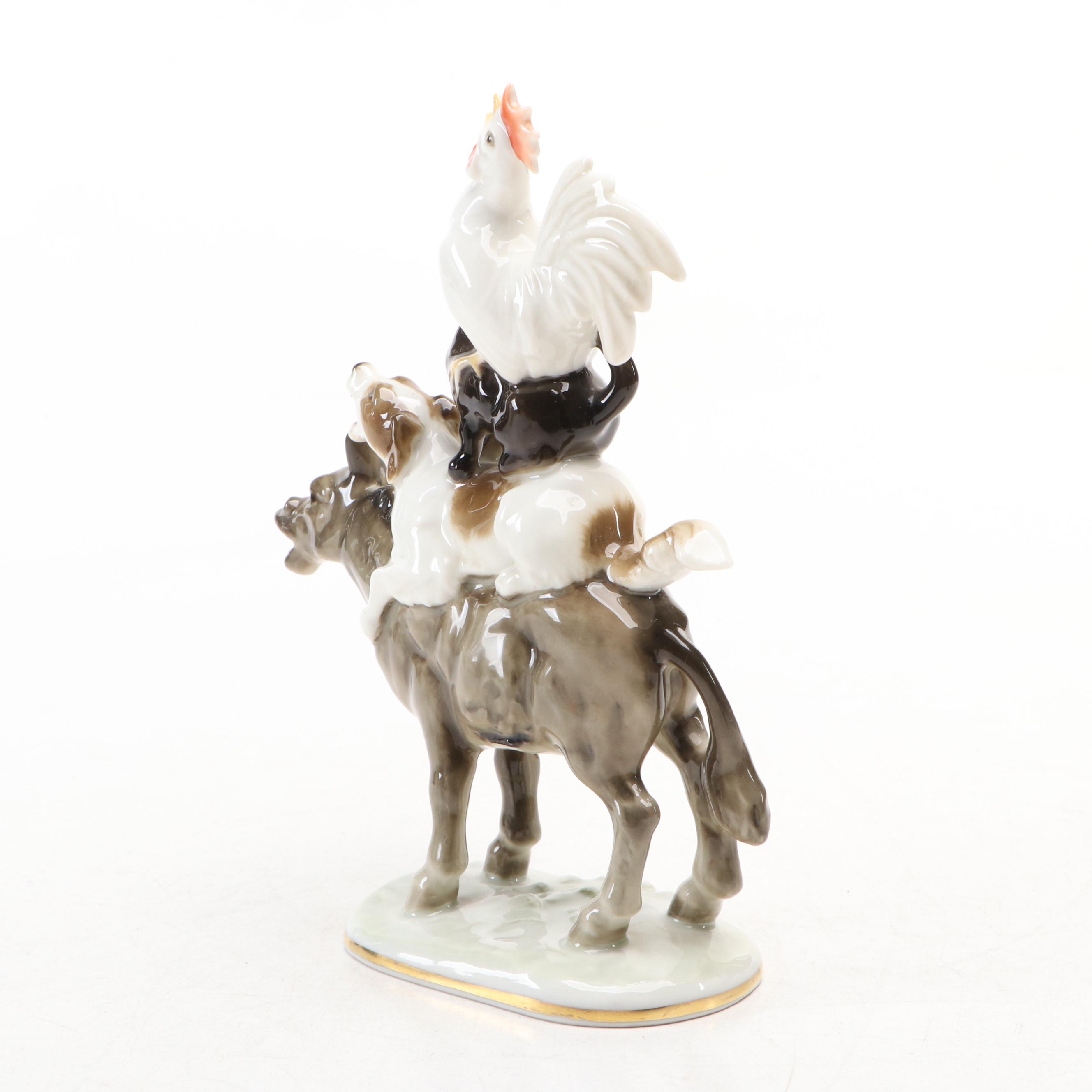 Hutschenreuther "Bremen Town Musicians" Porcelain Figurine