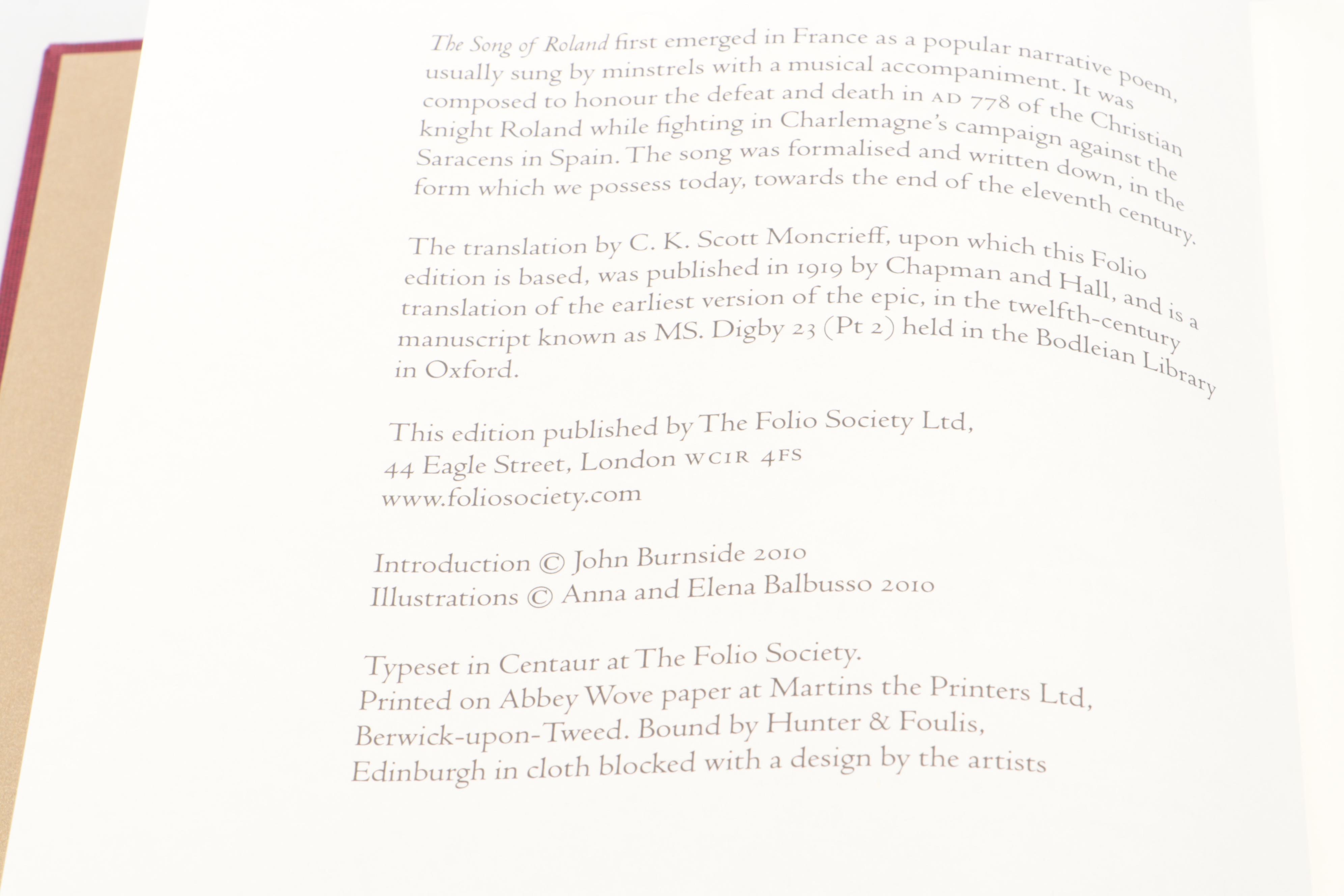 Folio Society "Epics of the Middle Ages" Edited by Richard Barber and More Books