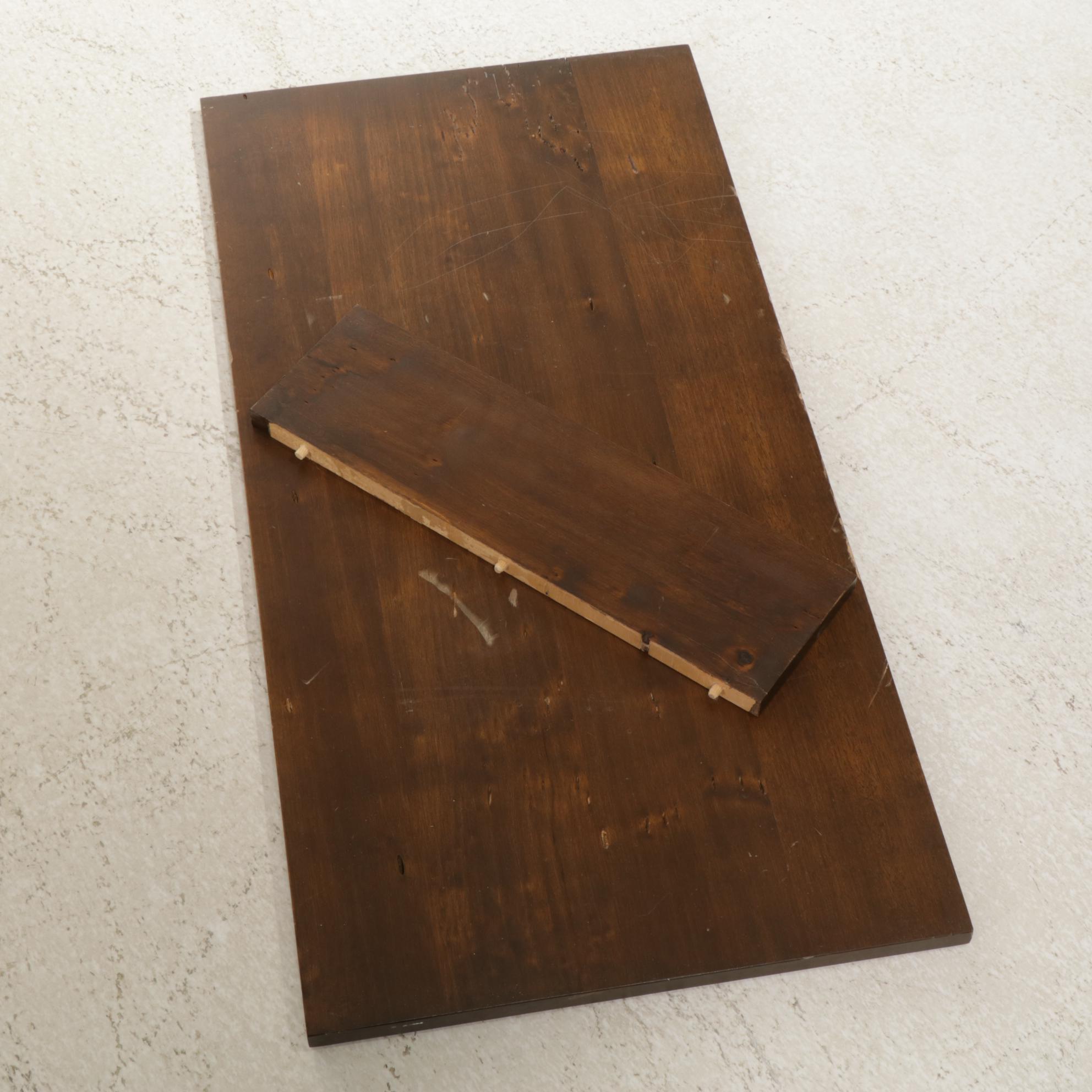 Rustic Wood and Forged Metal Media Cabinet, Early 20th Century