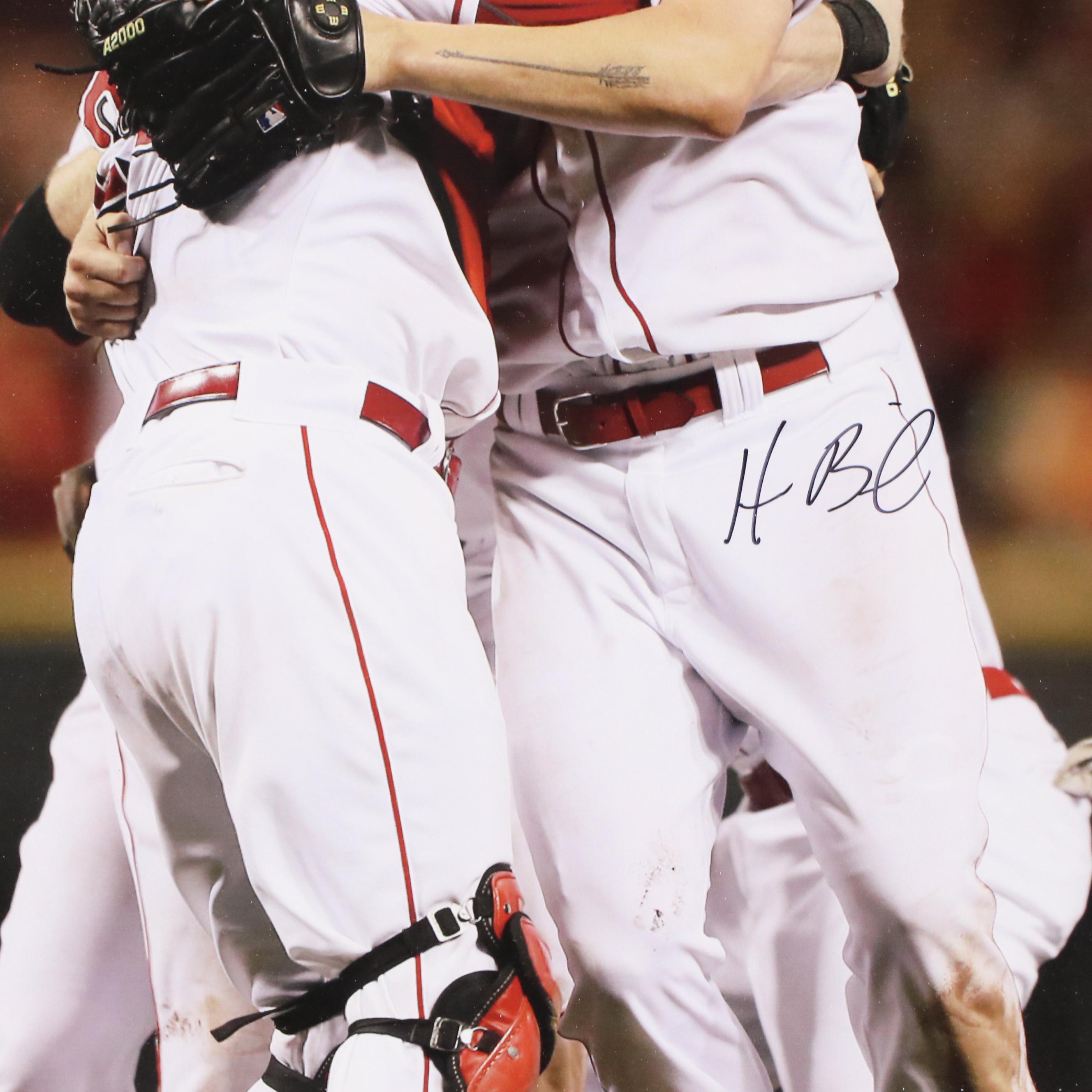 Homer Bailey Signed Cincinnati Reds No Hitter Print in Matted Frame, MLB Cert