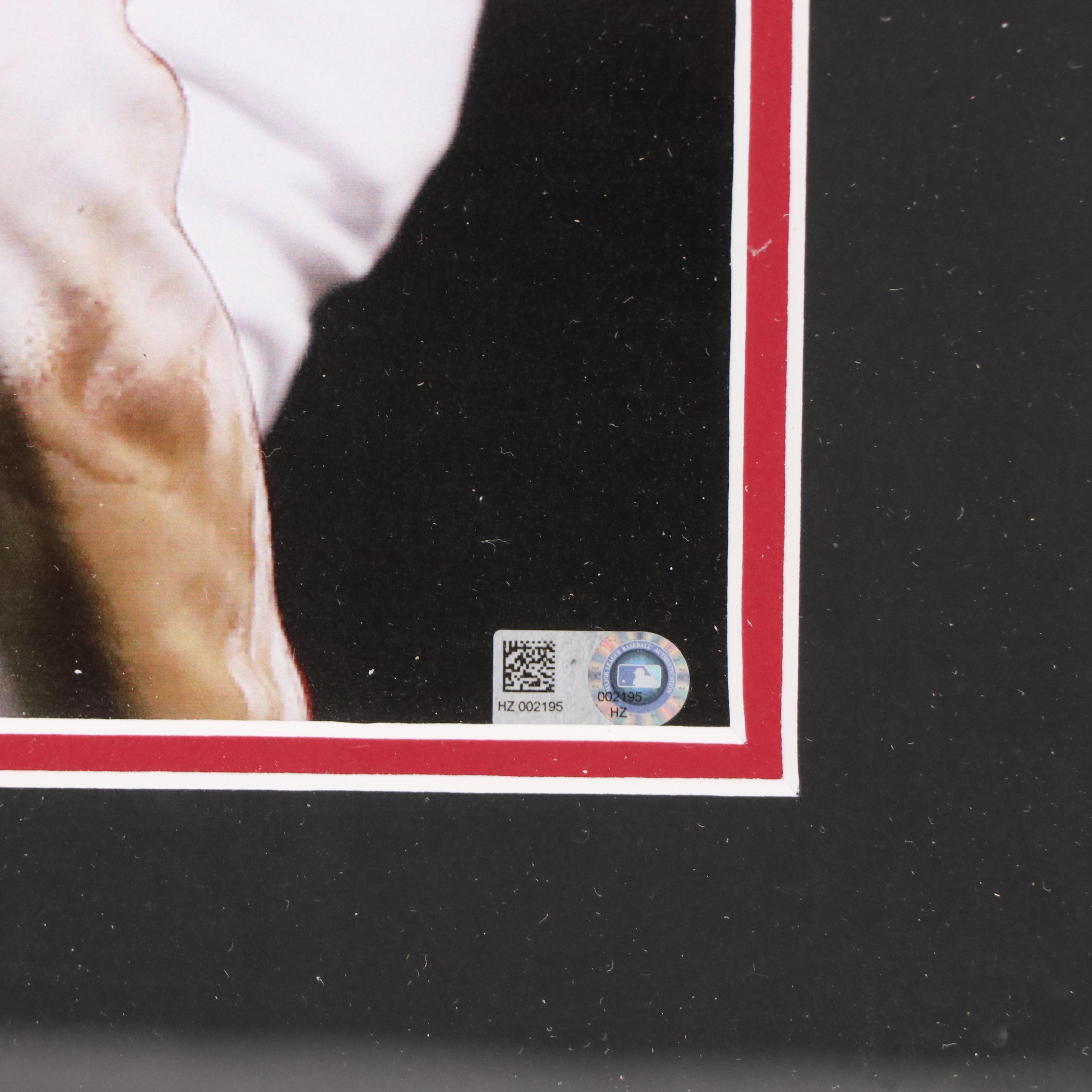 Homer Bailey Signed Cincinnati Reds No Hitter Print in Matted Frame, MLB Cert