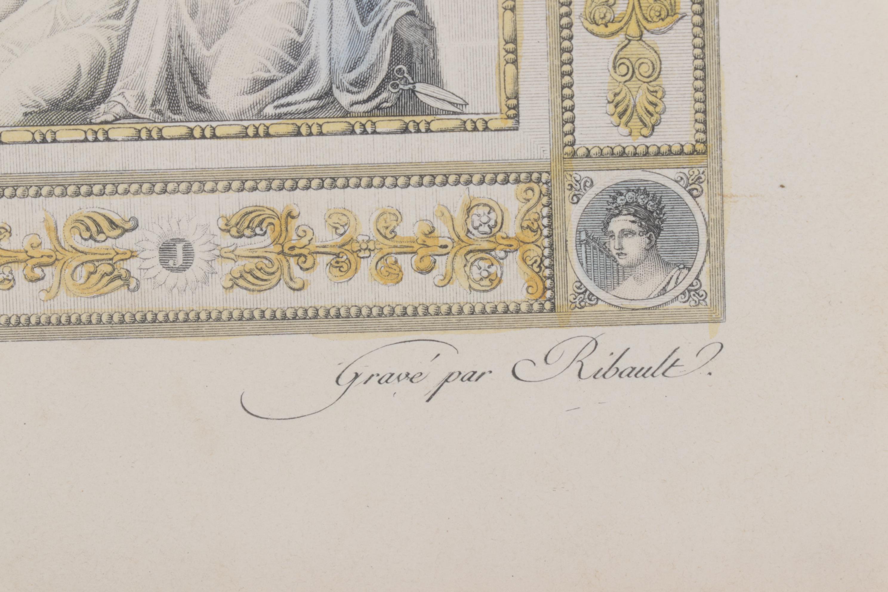 C. Percier & J.B. Isabey "L'Imperatrice en petit Costume" Hand Colored Engraving