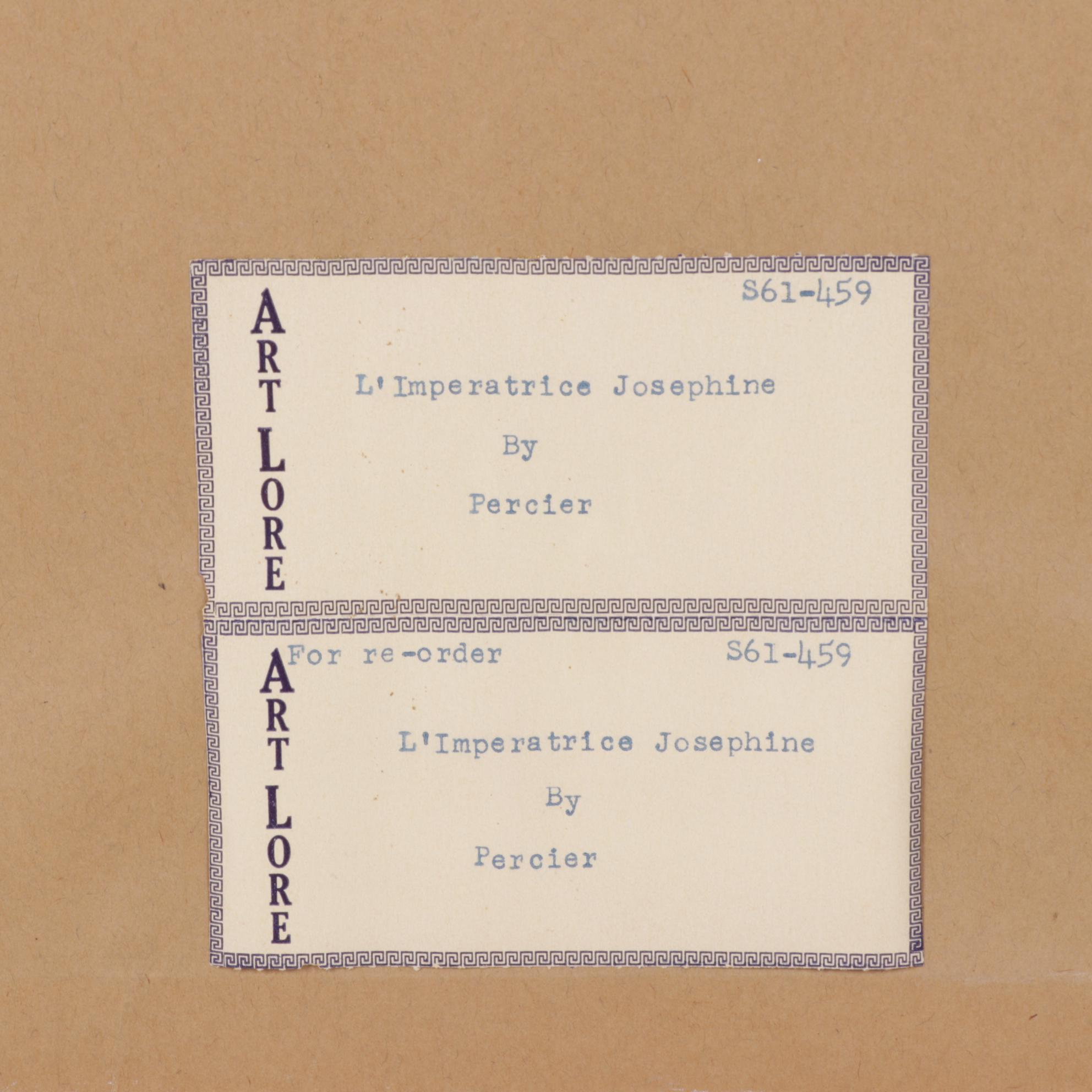 C. Percier & J.B. Isabey "L'Imperatrice en petit Costume" Hand Colored Engraving