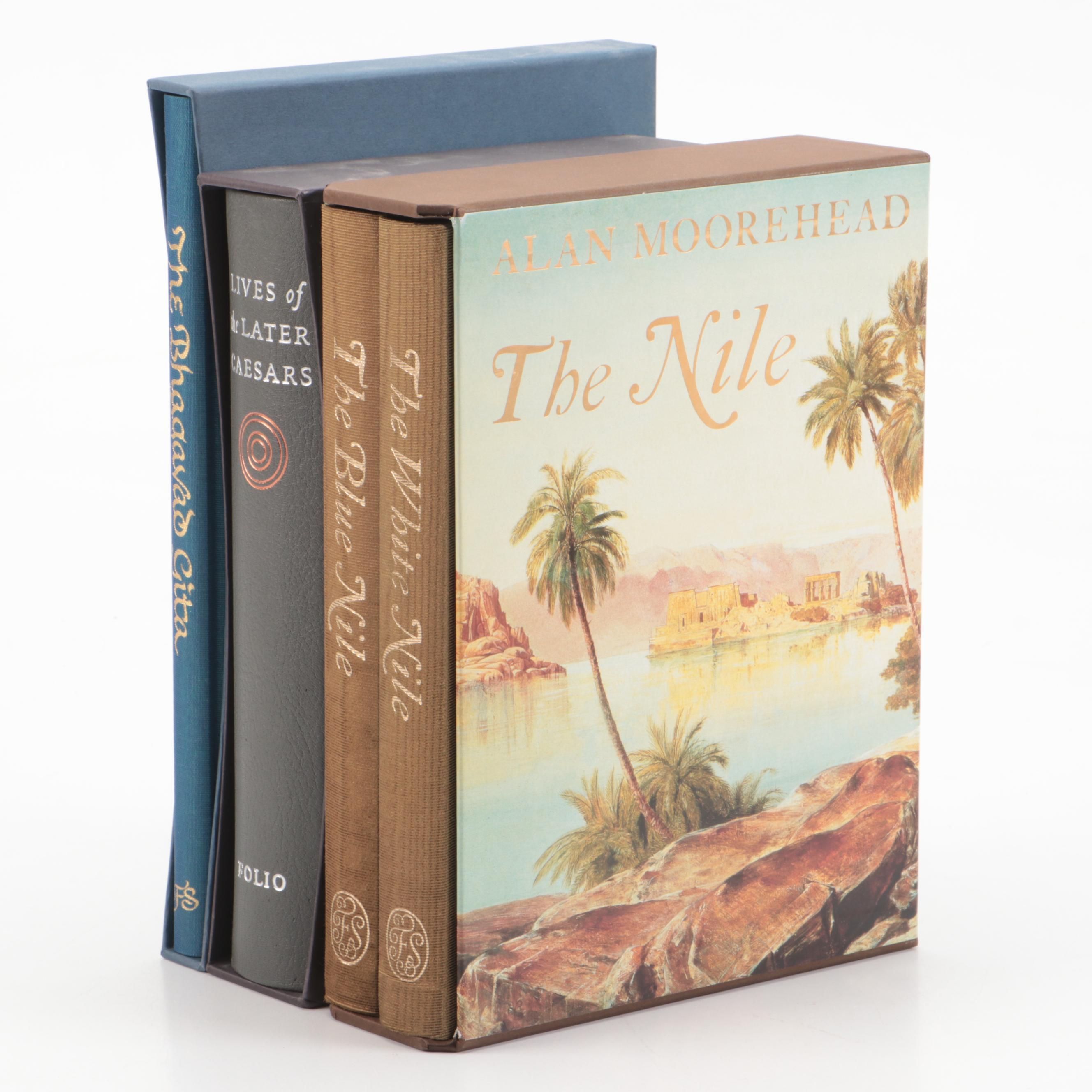 Folio Society "The Nile" Two-Volume Set by Alan Moorehead and More Books