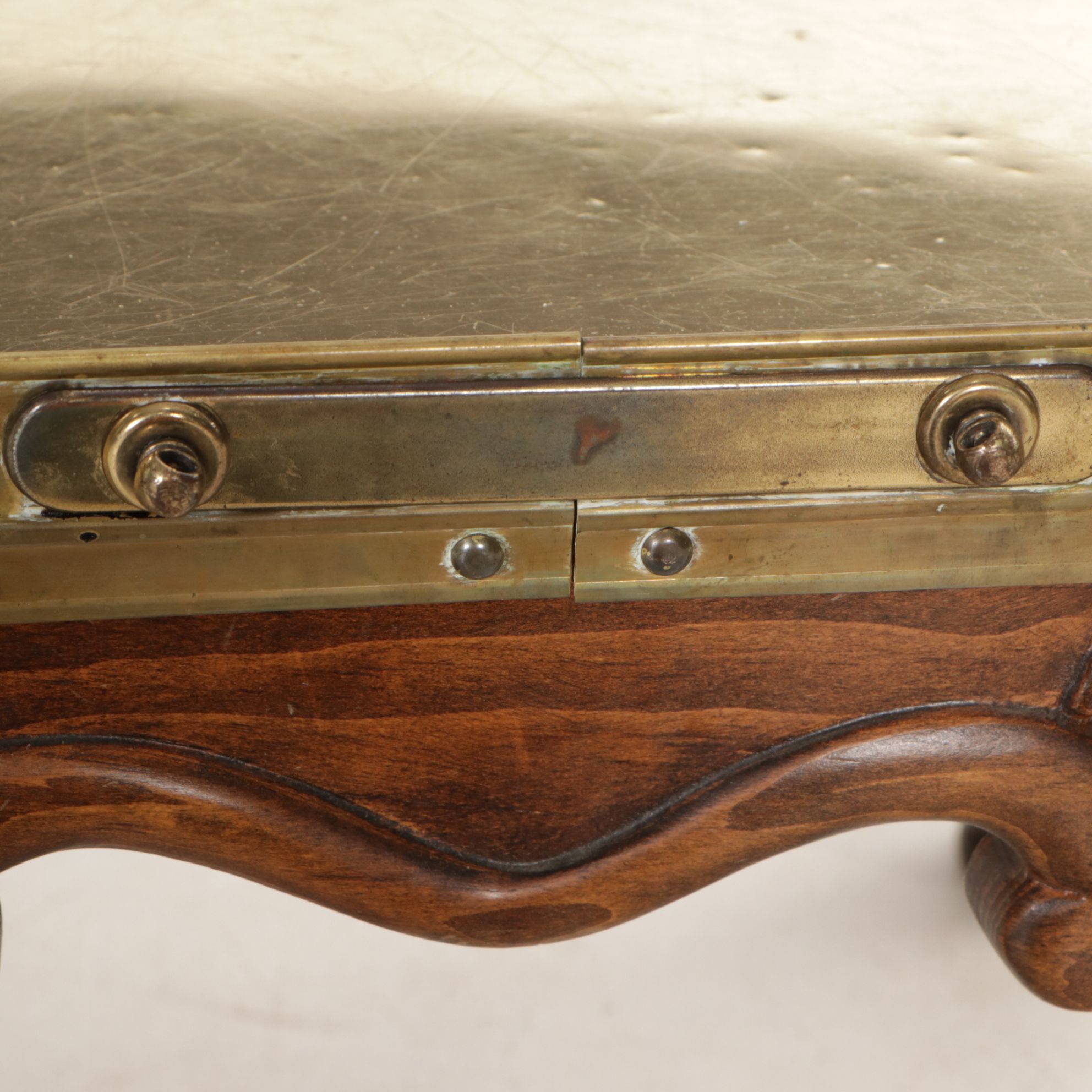 Brass Tray-Form Cocktail Table