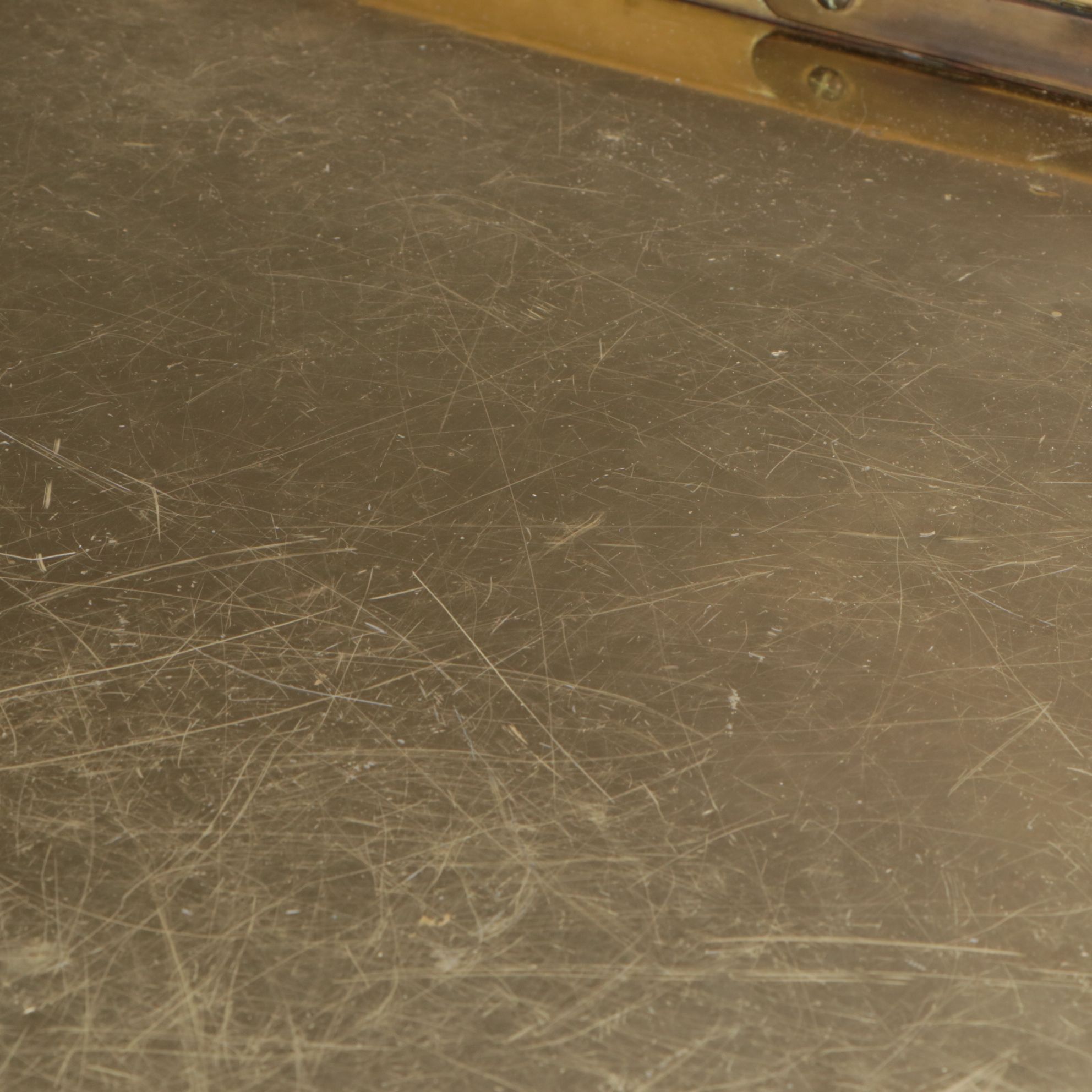 Brass Tray-Form Cocktail Table