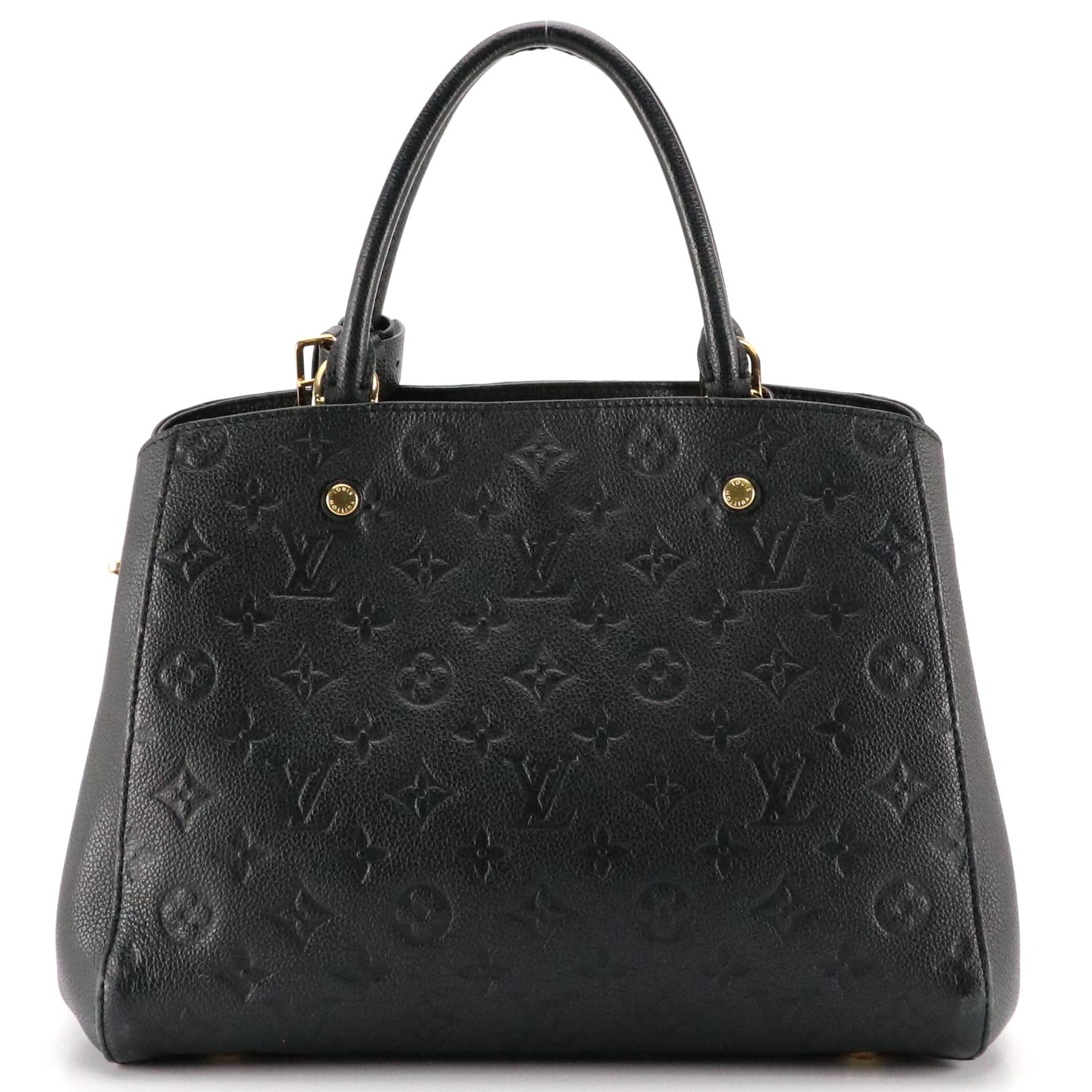 Louis Vuitton Montaigne MM Two-Way Bag in Monogram Empreinte and Grained Leather