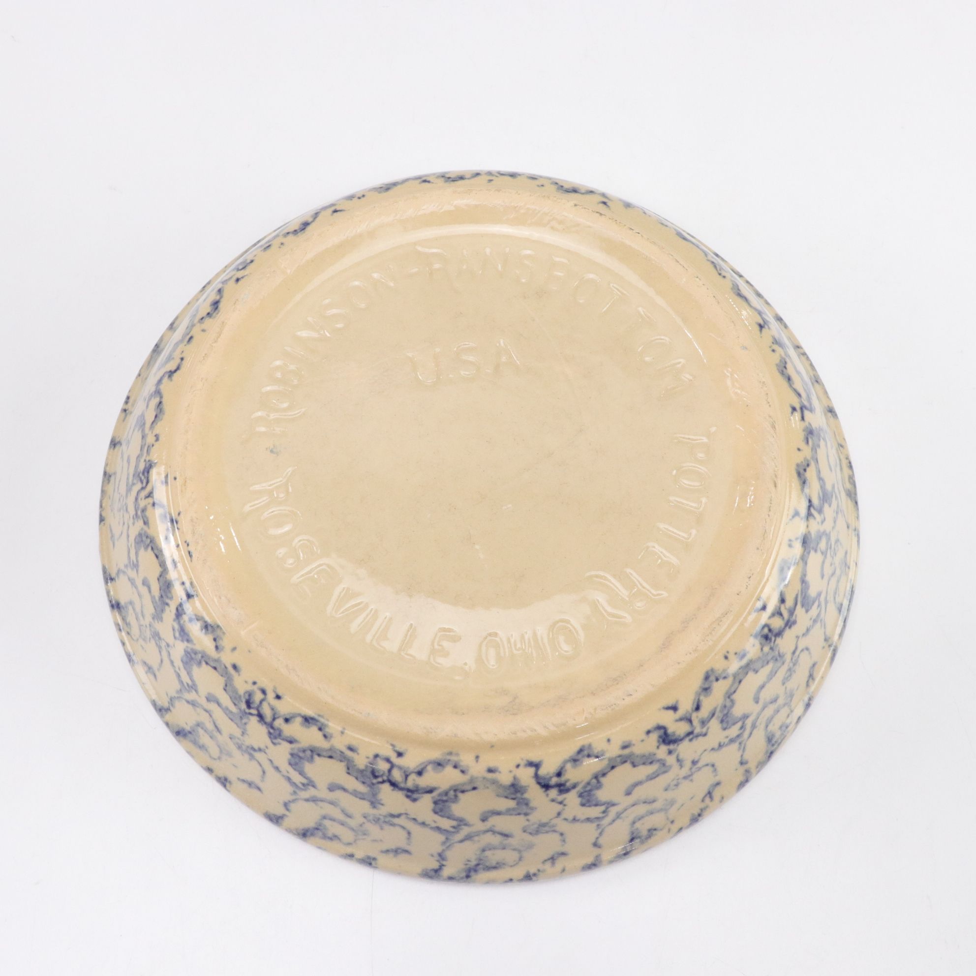 Robinson Ransbottom Spongeware with Roseville Pottery Pitcher and More