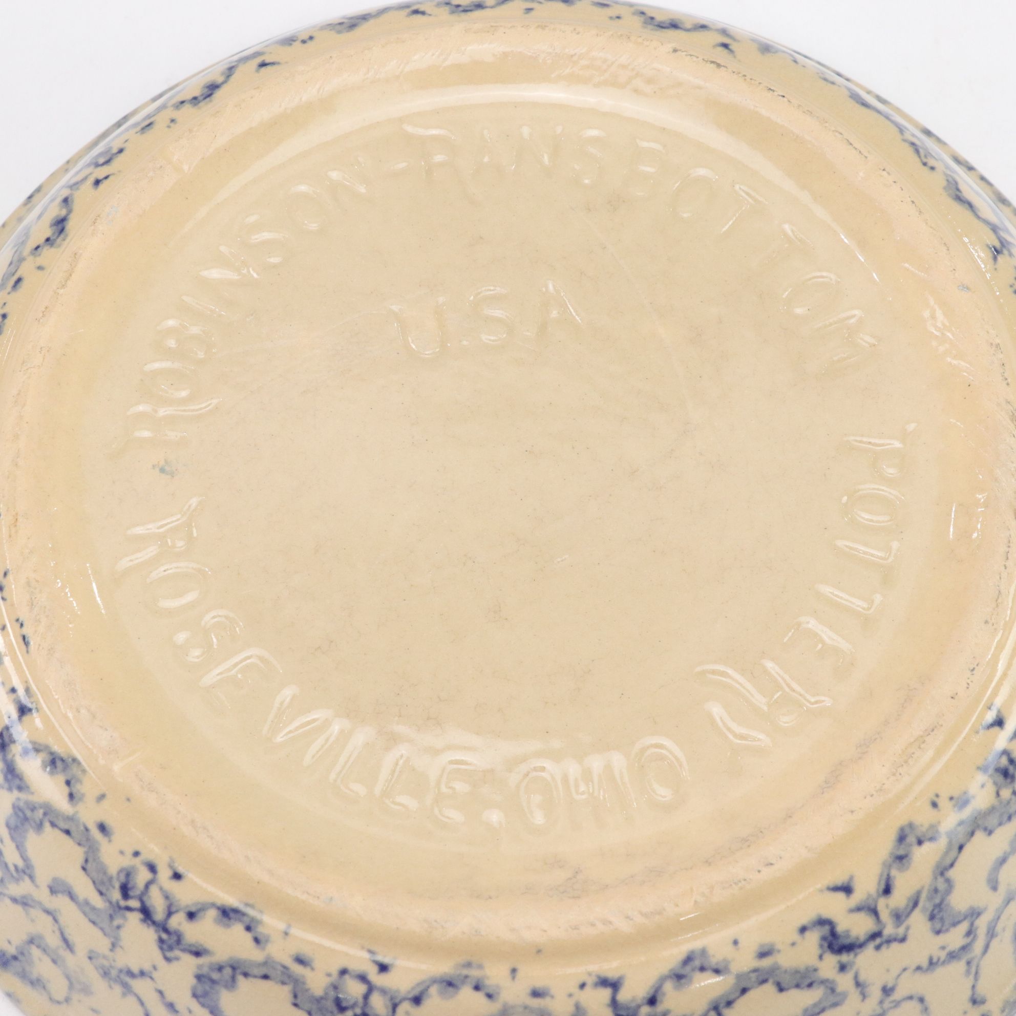 Robinson Ransbottom Spongeware with Roseville Pottery Pitcher and More