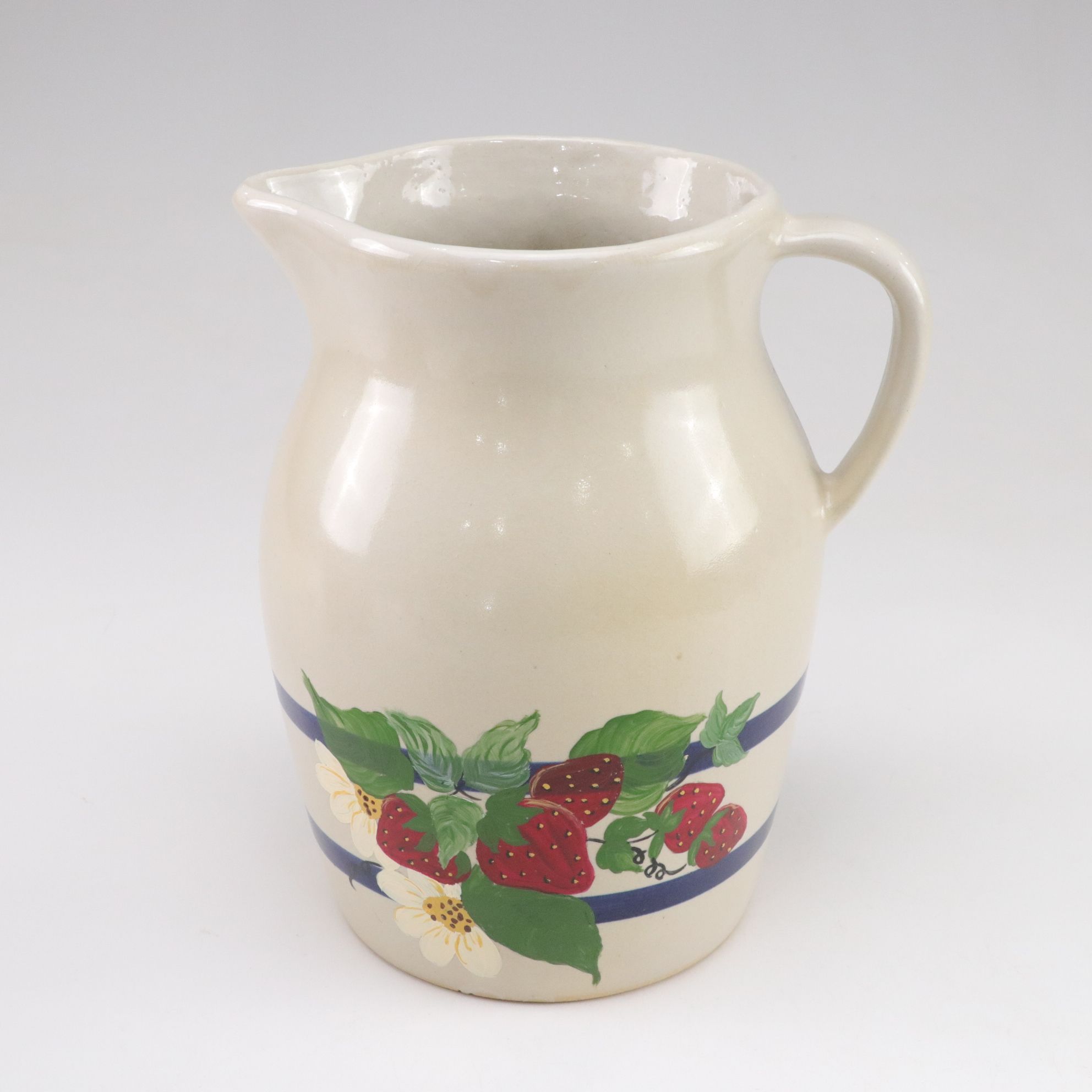 Robinson Ransbottom Spongeware with Roseville Pottery Pitcher and More