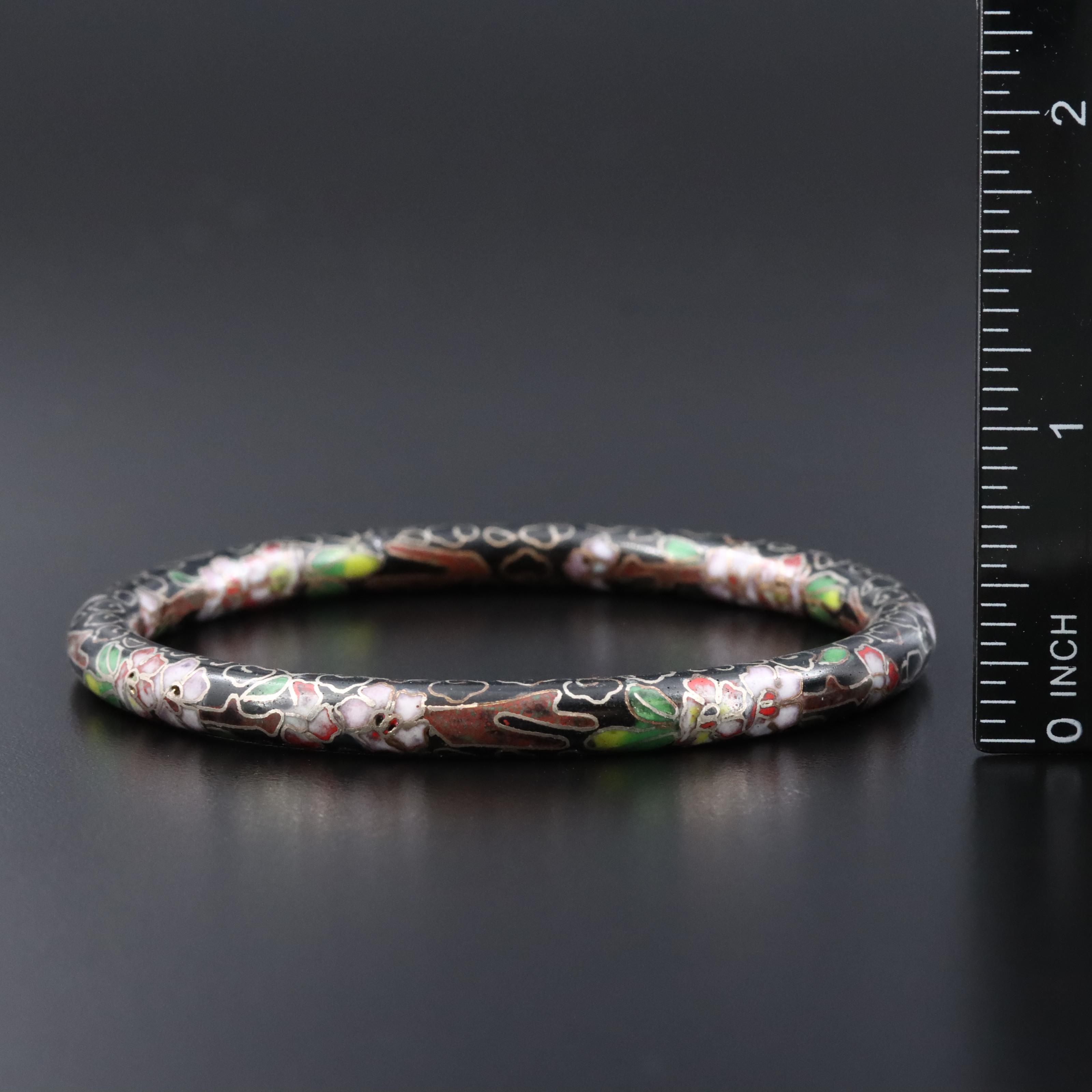 Floral Cloisonné Bangle