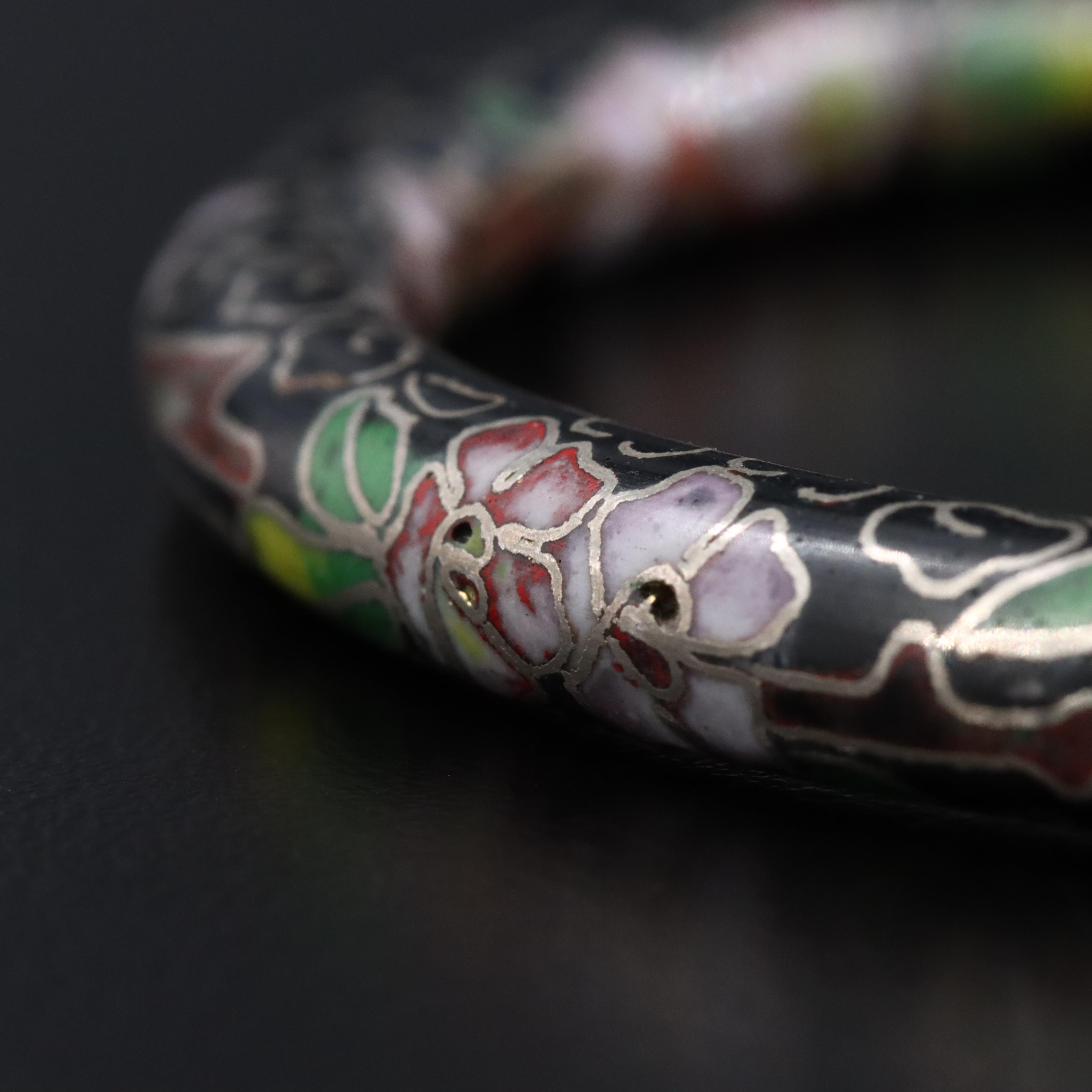 Floral Cloisonné Bangle