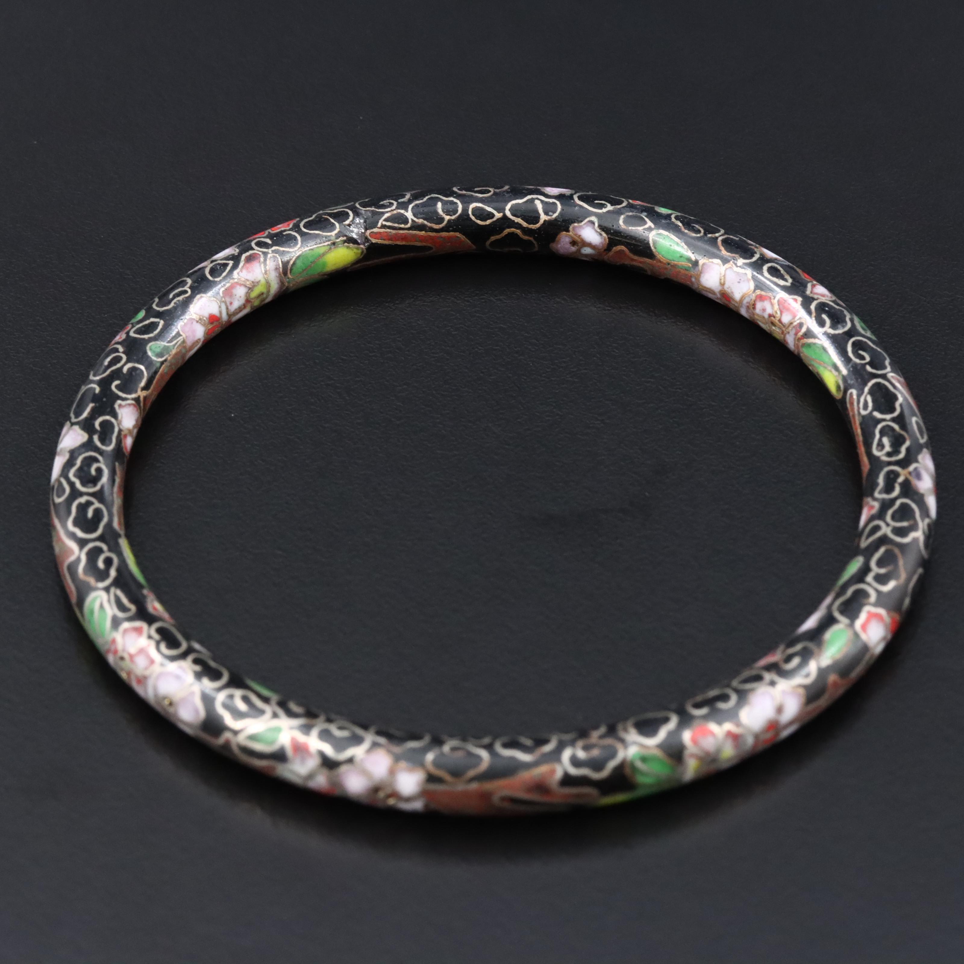Floral Cloisonné Bangle
