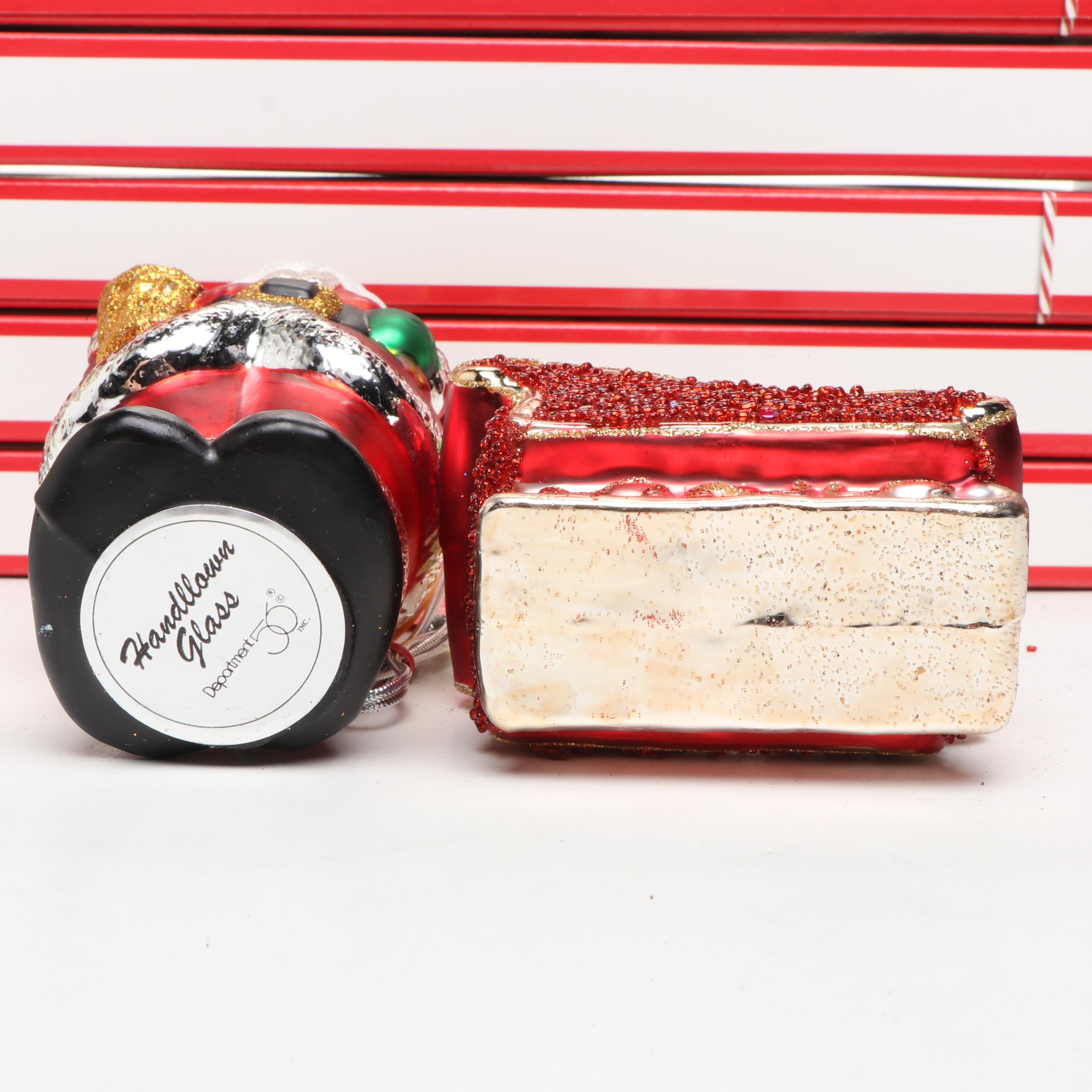 Lenox "Merry and Bright Clear" Ornaments with Other Christmas Ornaments