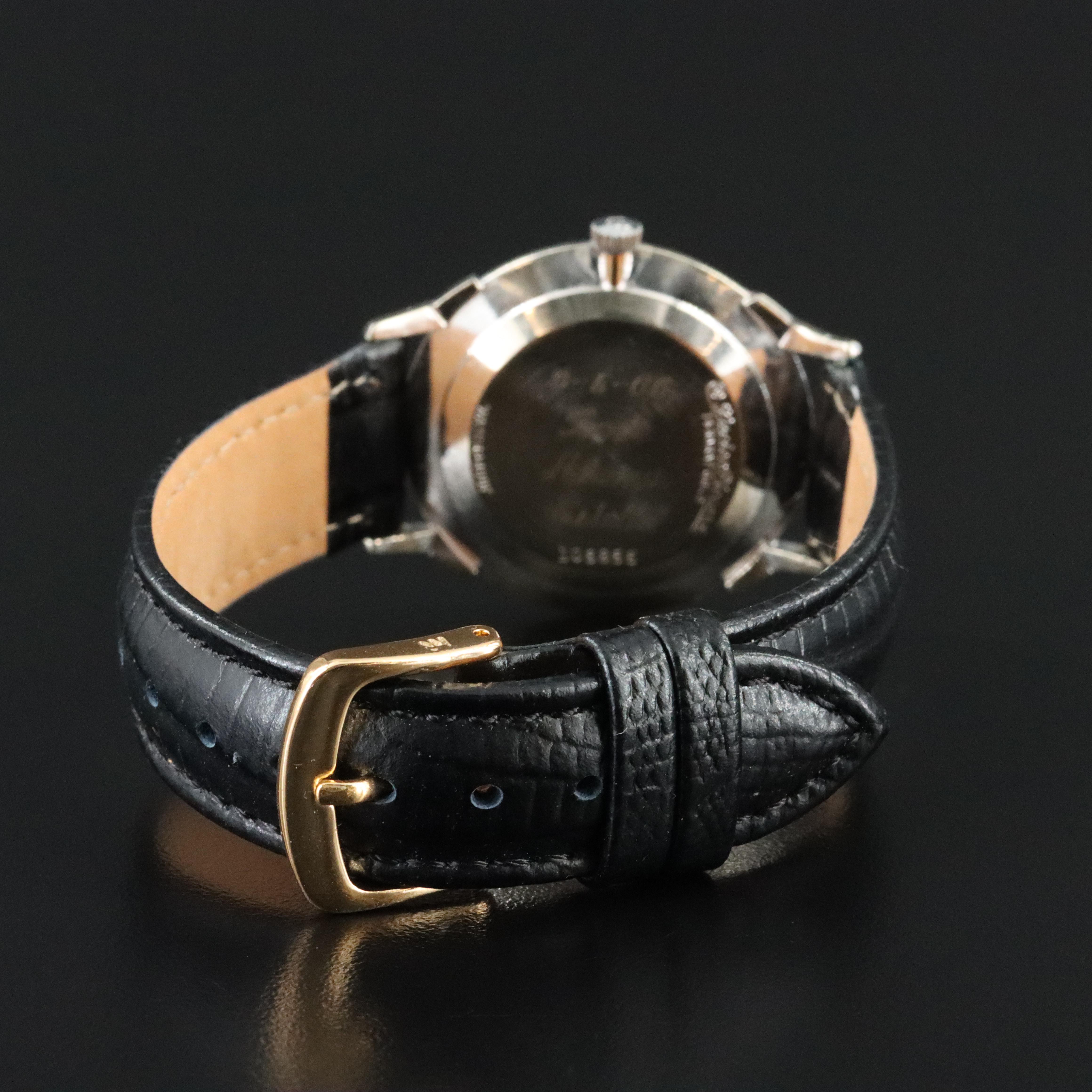 14K Lucien Piccard Diamond Dial Watch