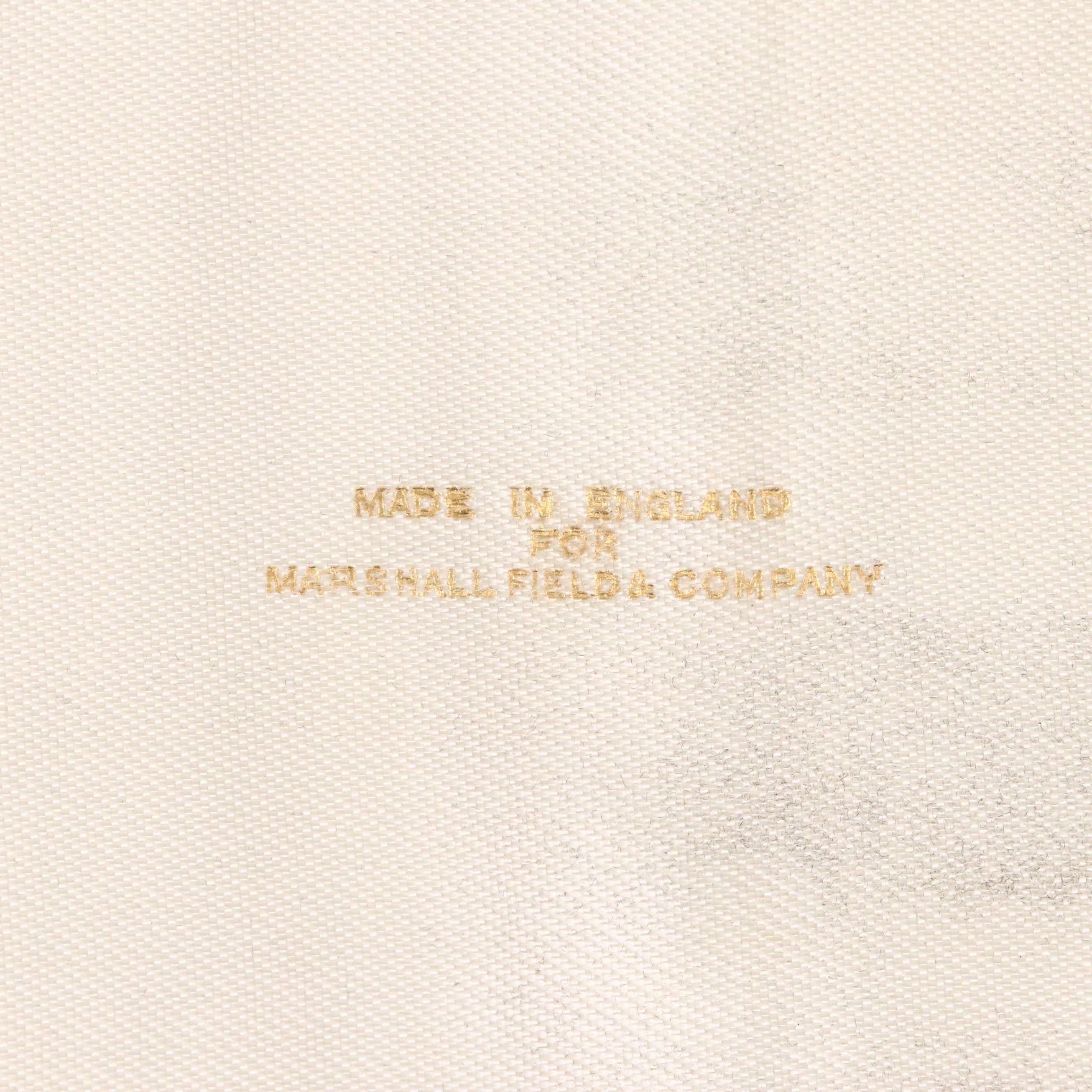 English Stainless Steel Pistol Handled Steak Knives with Marshall Field Box