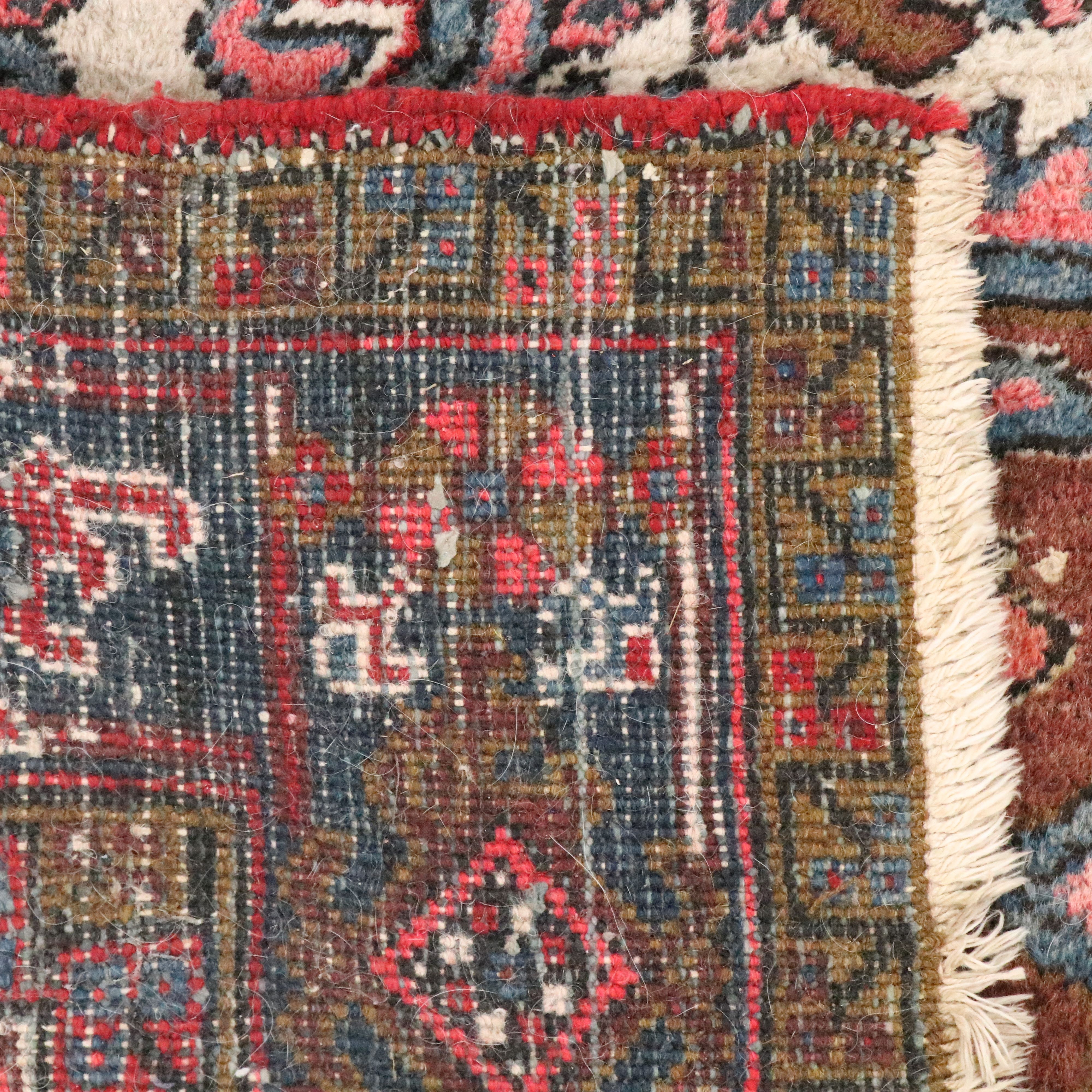 7'3 x 8'6 Hand-Knotted Persian Heriz Area Rug