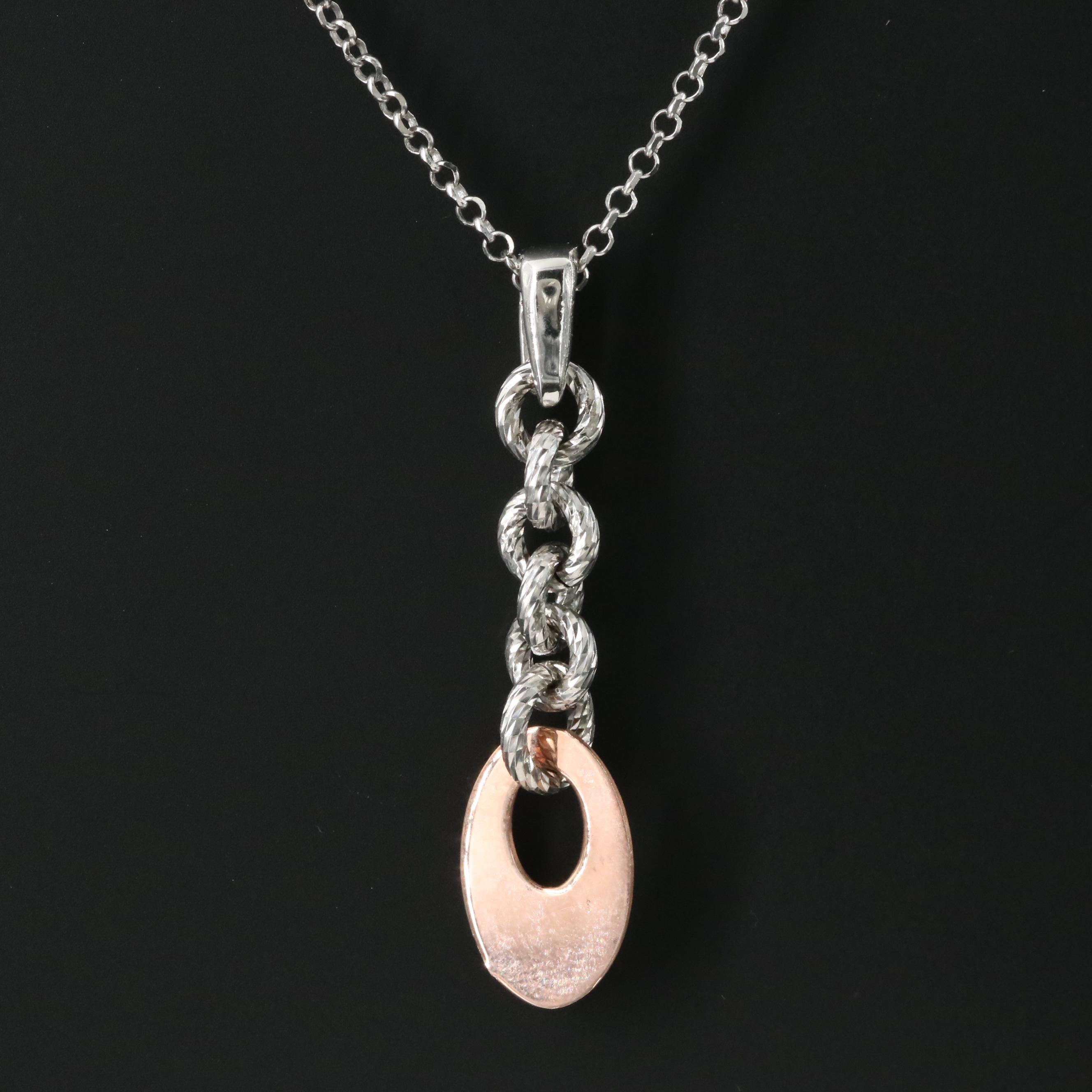 Frederic Duclos Sterling Pendant Necklace