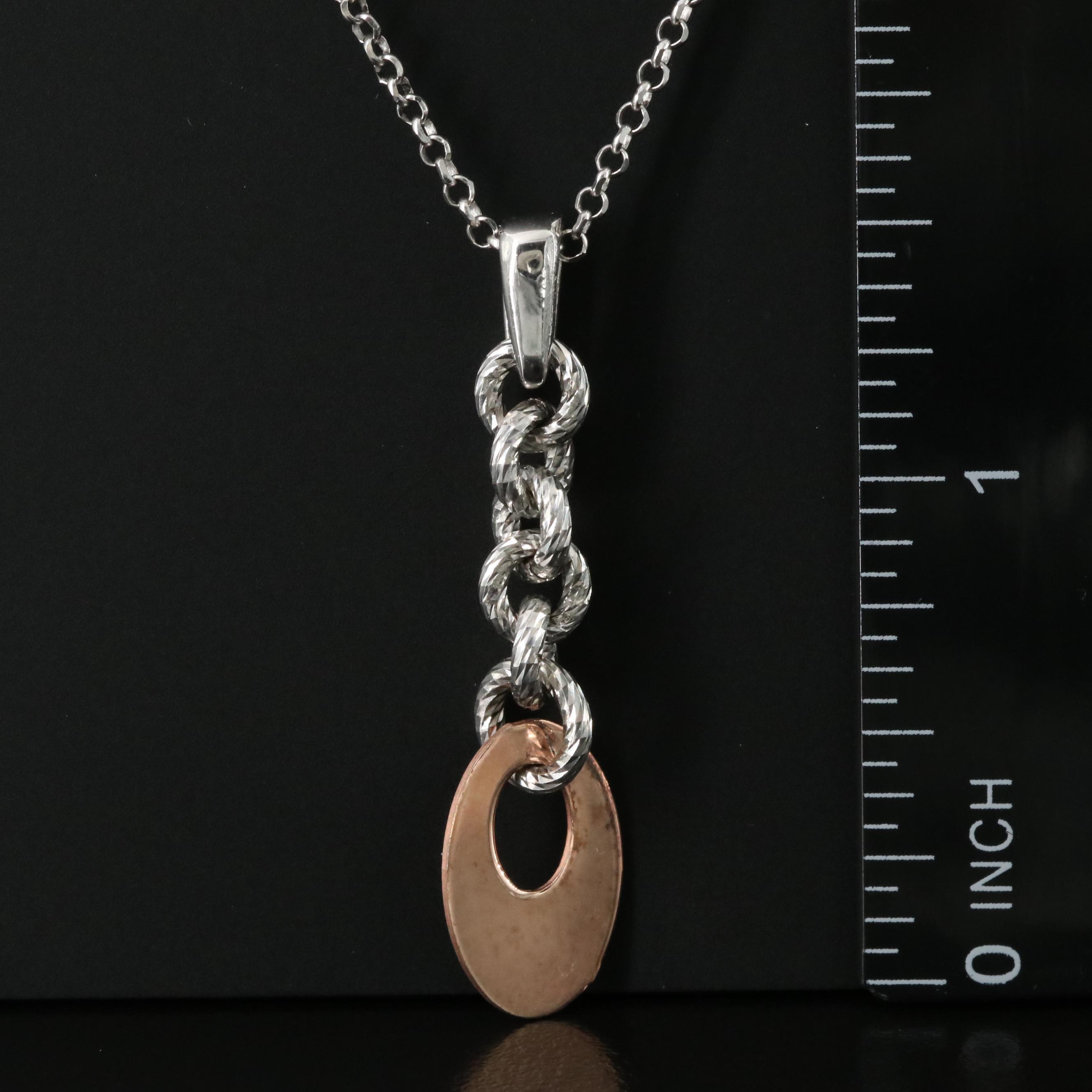 Frederic Duclos Sterling Pendant Necklace