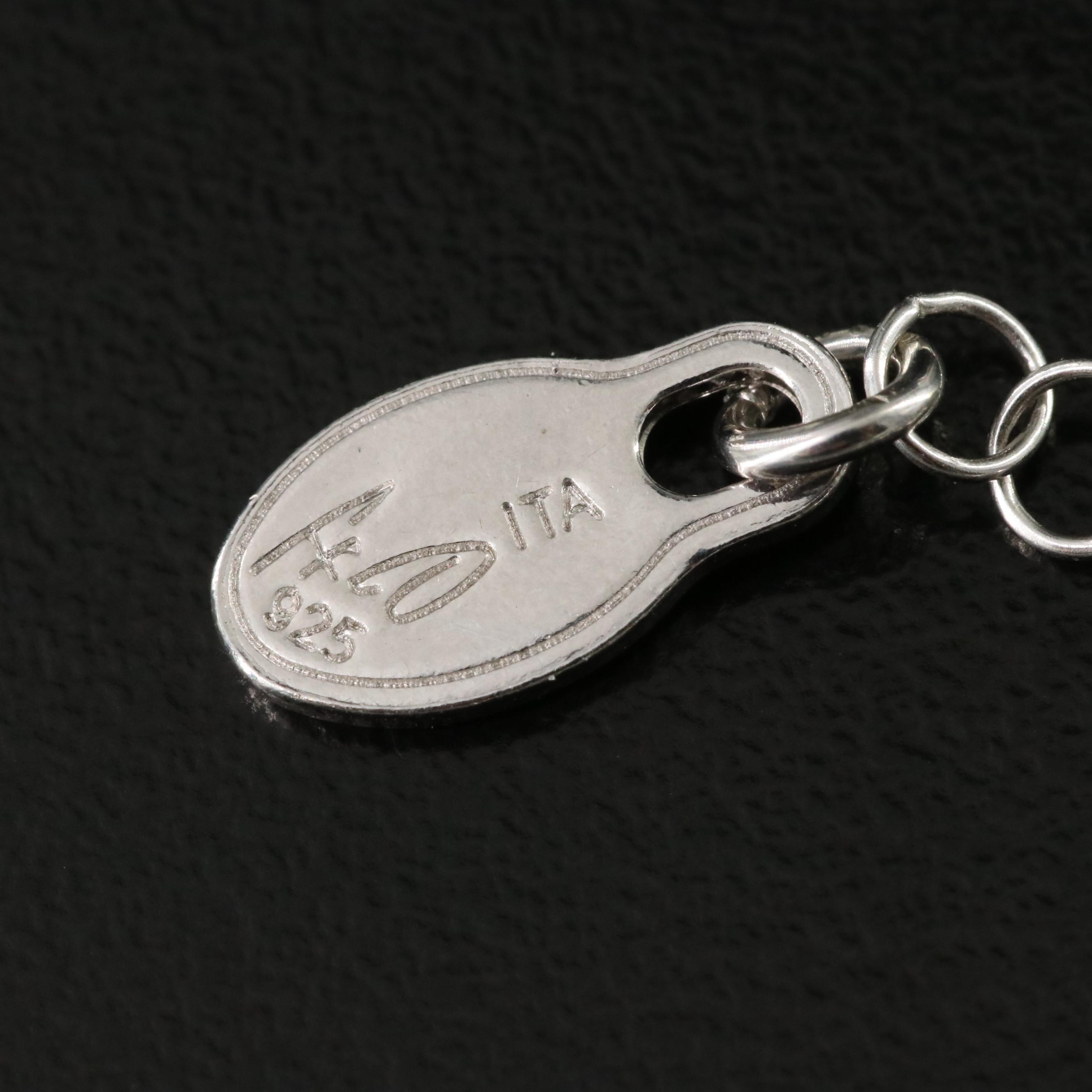 Frederic Duclos Sterling Pendant Necklace