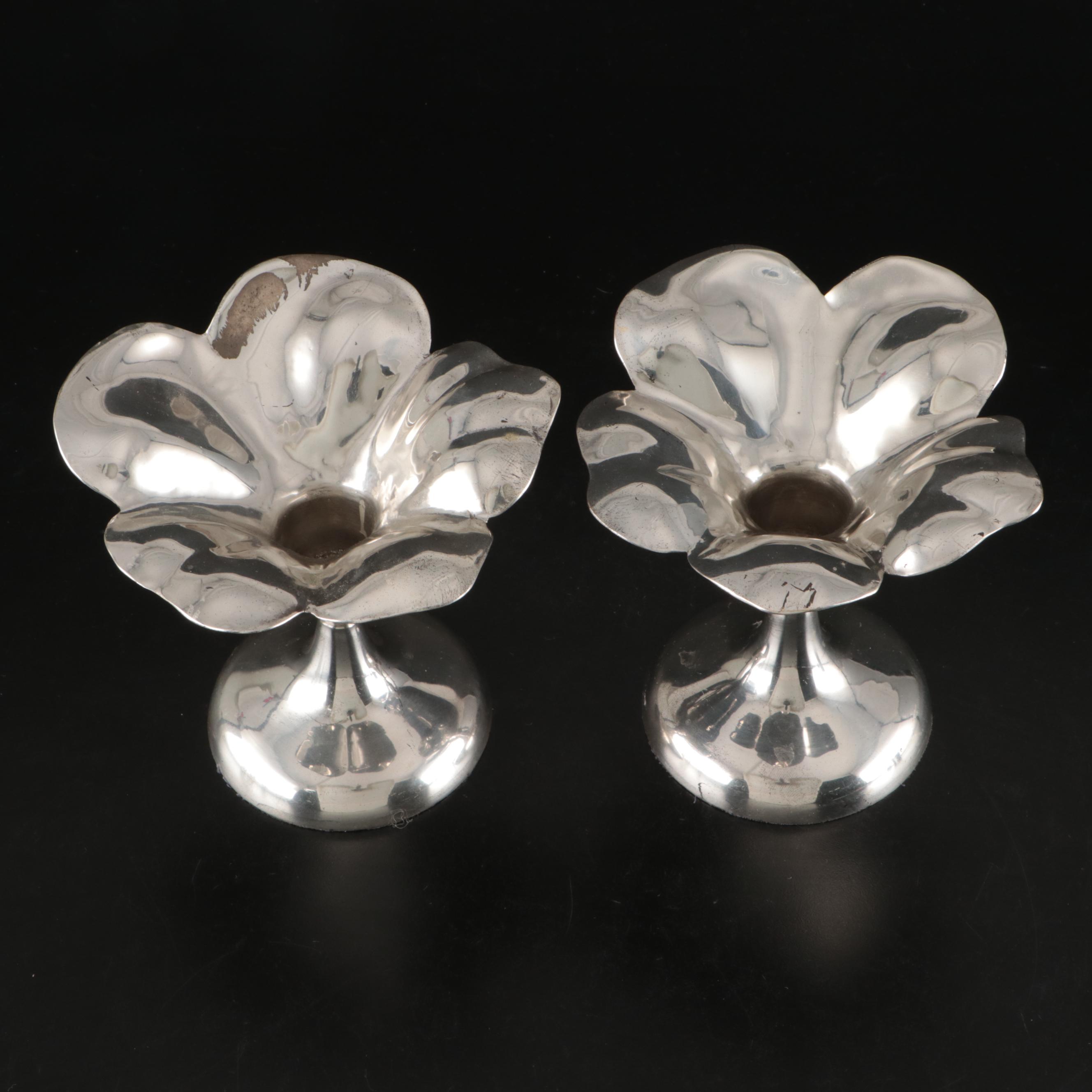 Glass Cruets, Silver Tone Candle Holders, and More Table Accessories