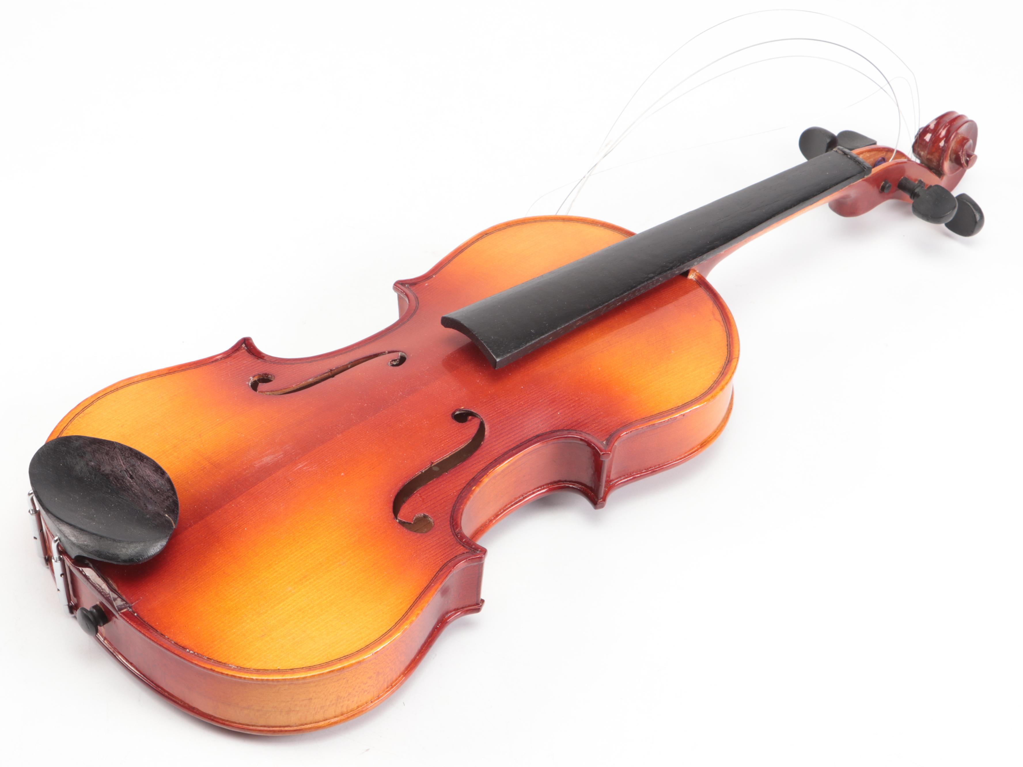 Heimer Spruce Top Violin with Padded Nylon Travel Case & Bow