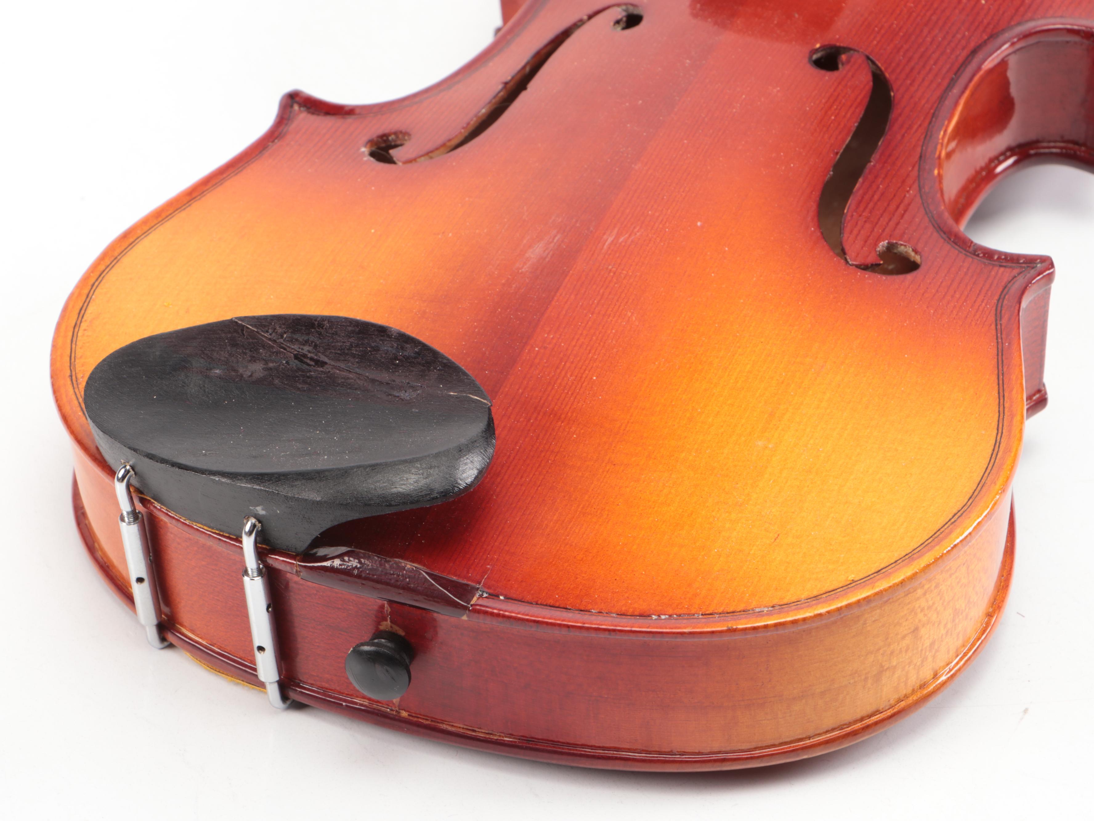 Heimer Spruce Top Violin with Padded Nylon Travel Case & Bow