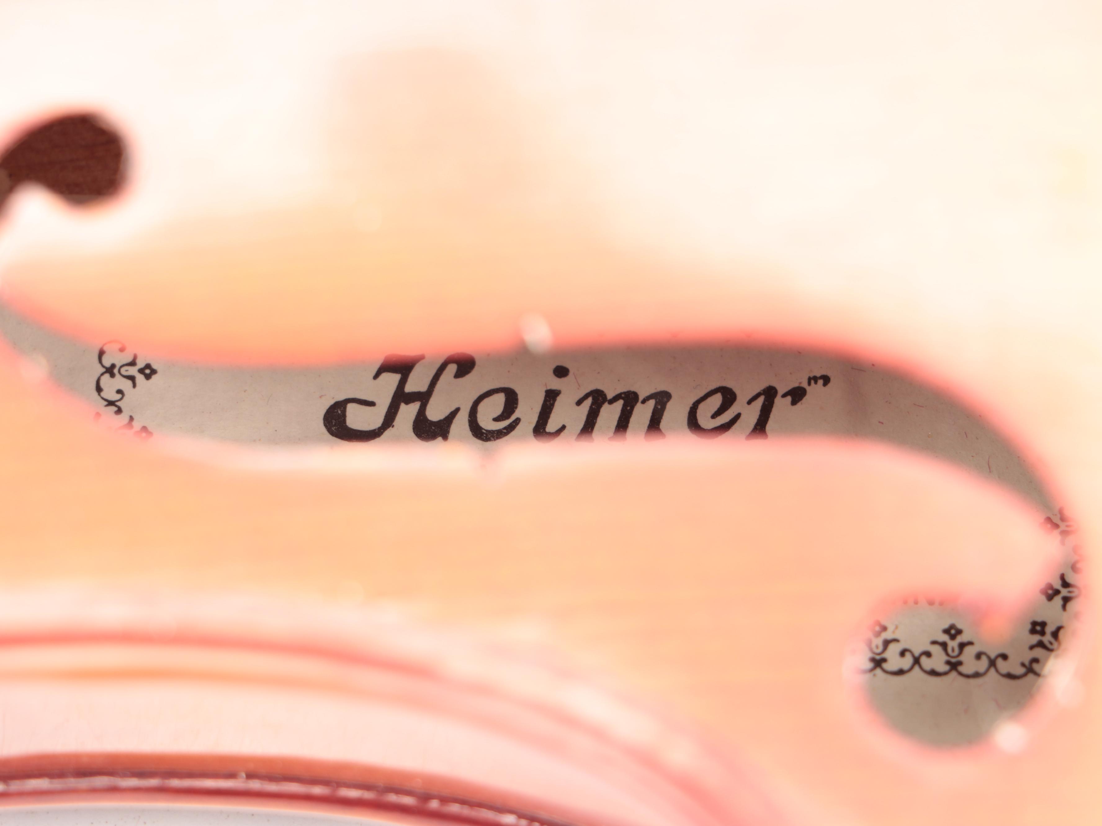 Heimer Spruce Top Violin with Padded Nylon Travel Case & Bow