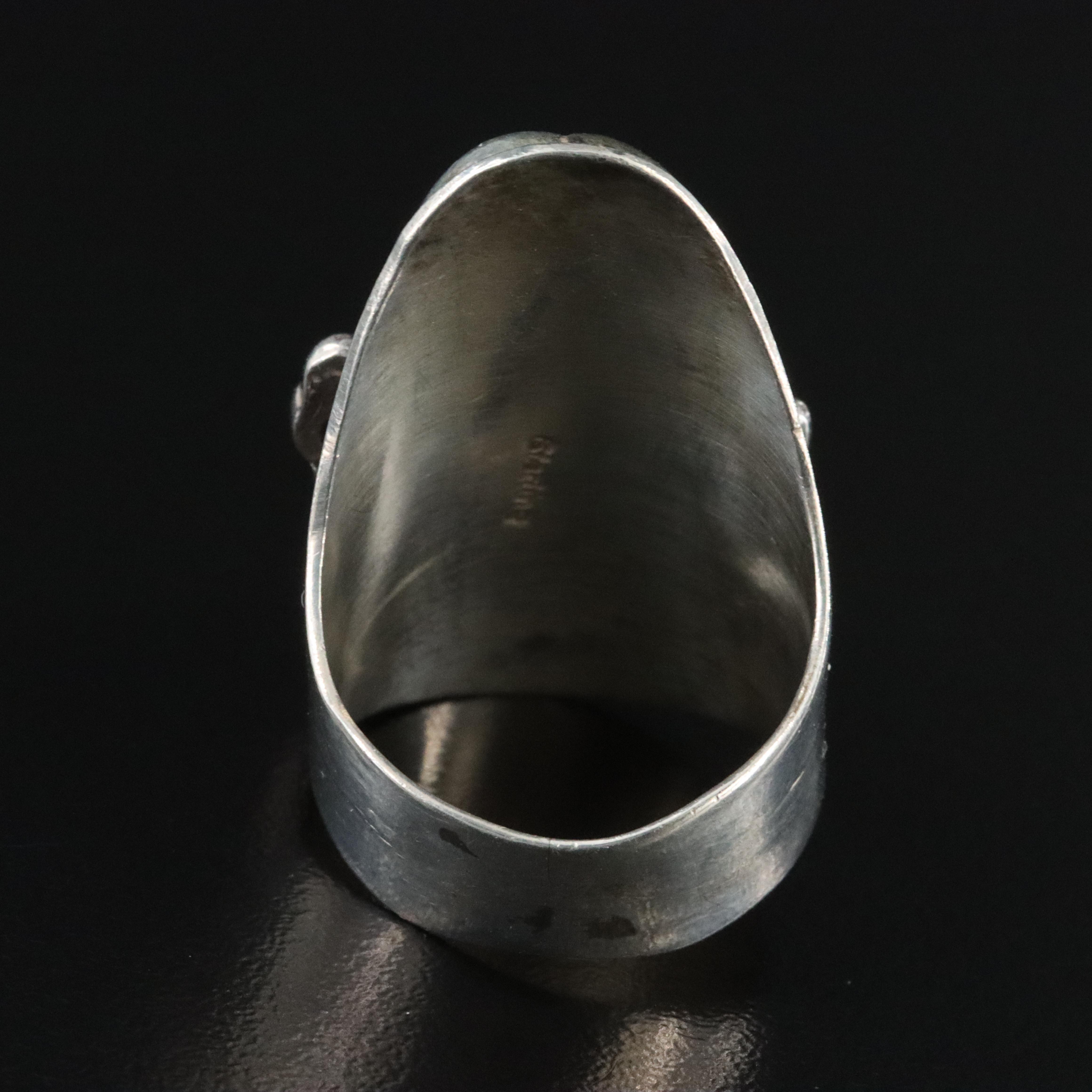 Southwestern Sterling Storyteller Figure Ring