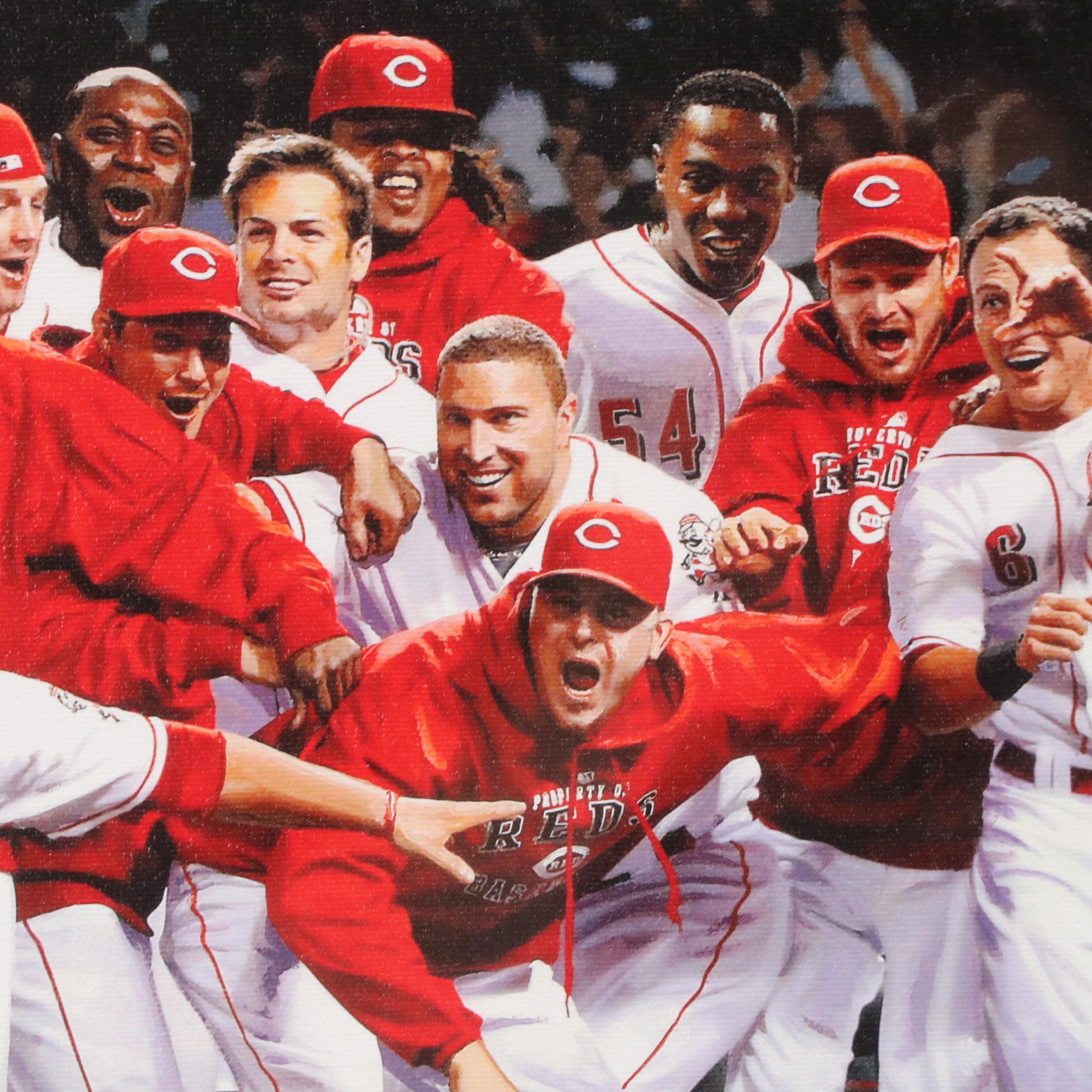 Bill Purdom Cincinnati Reds Giclée "Great American Clinch," 2010