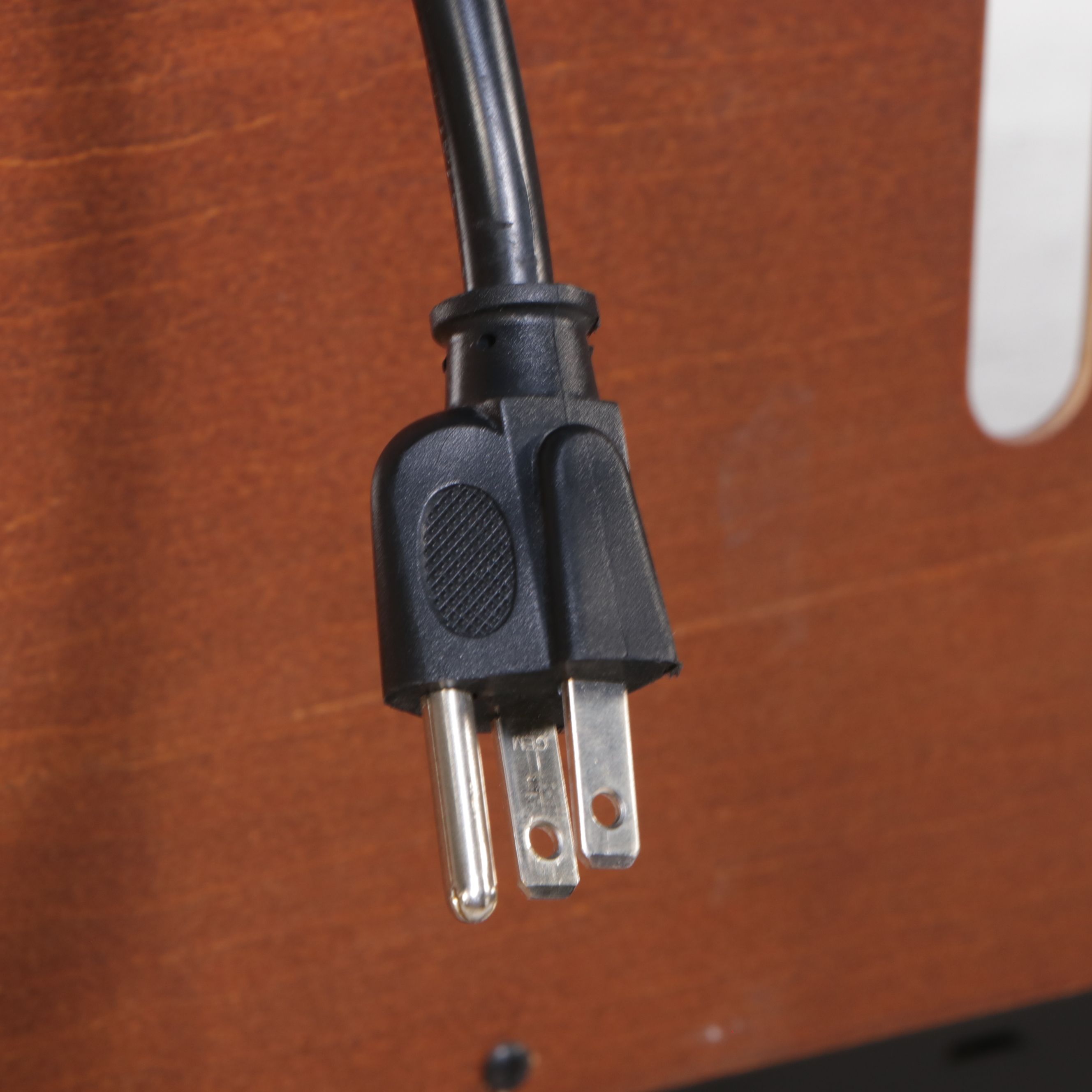 Mahogany Veneered Electric Fireplace and Media Cabinet