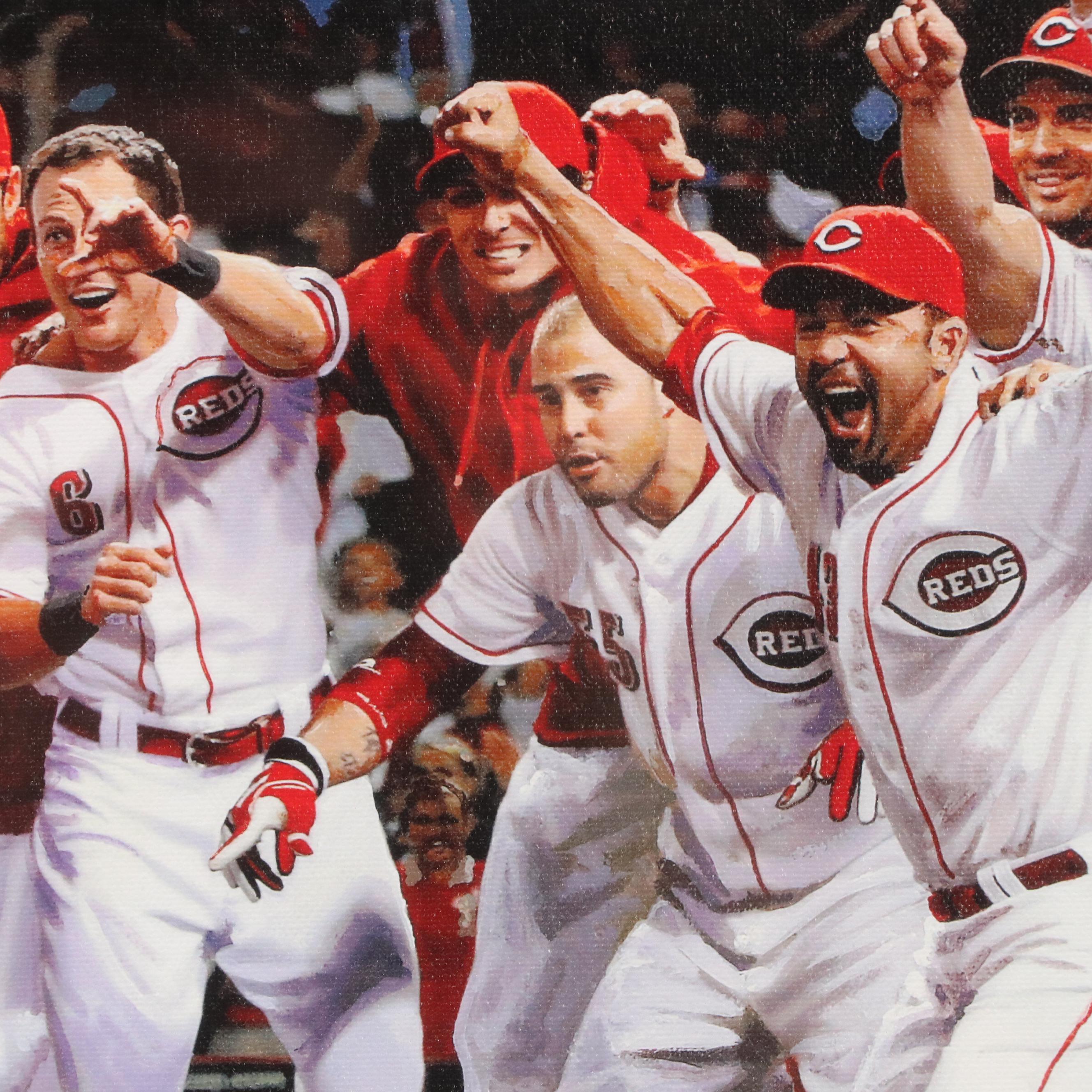 Bill Purdom Cincinnati Reds Giclée "Great American Clinch," 2010