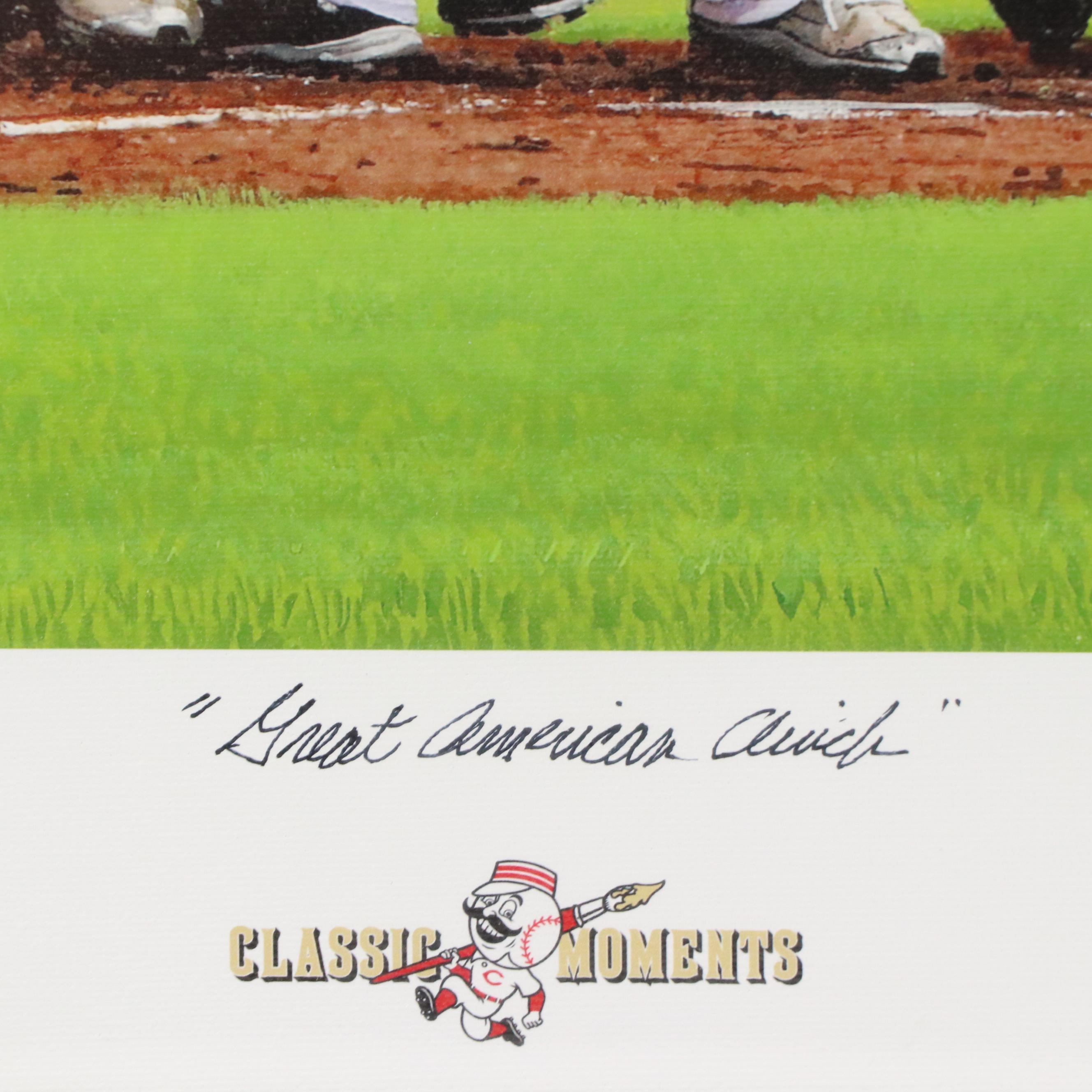 Bill Purdom Cincinnati Reds Giclée "Great American Clinch," 2010