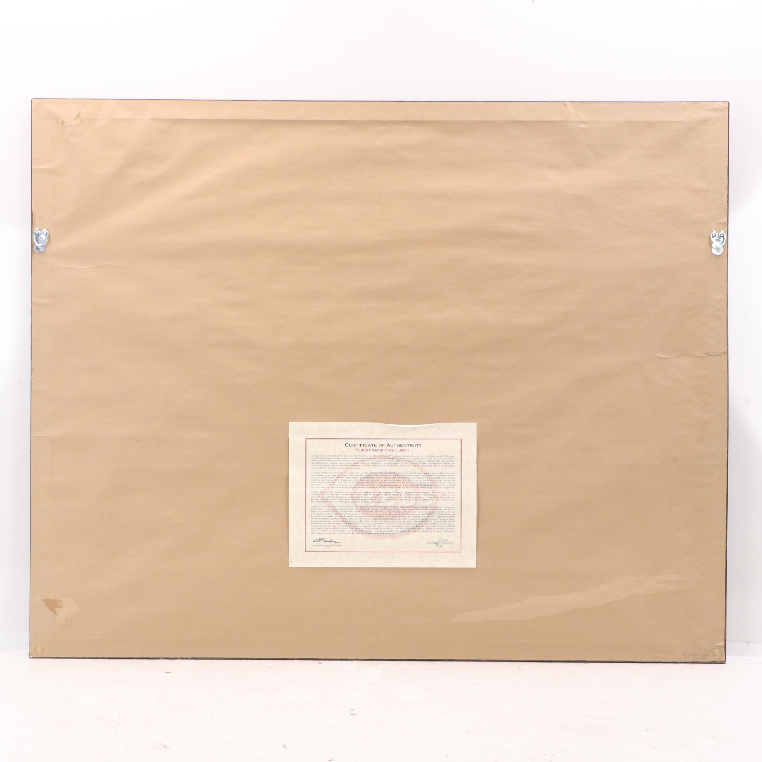 Bill Purdom Cincinnati Reds Giclée "Great American Clinch," 2010