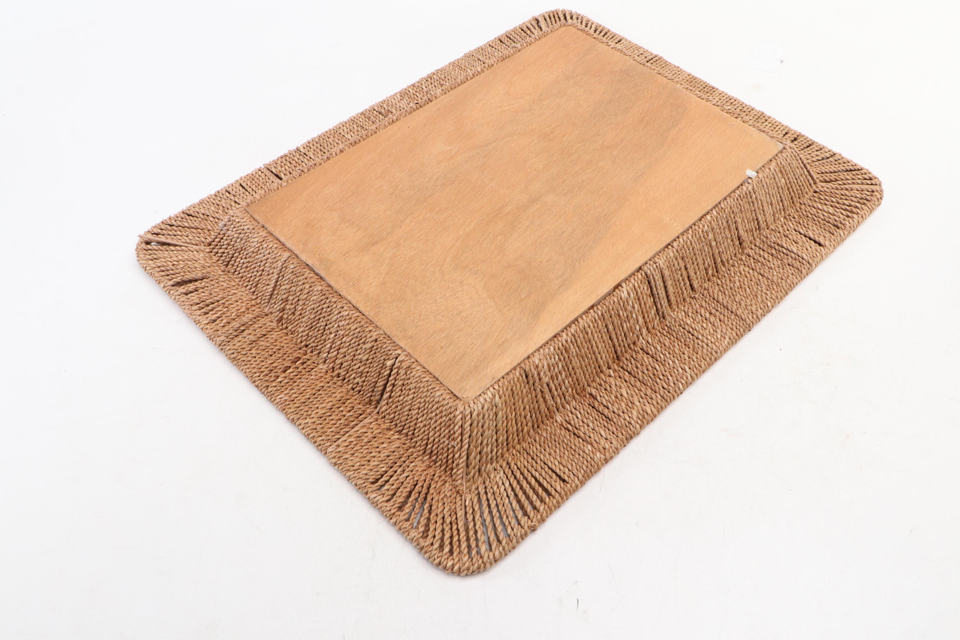 Pottery Barn "Winter Caribou" Ceramic Platter with Placecard Holders and Tray