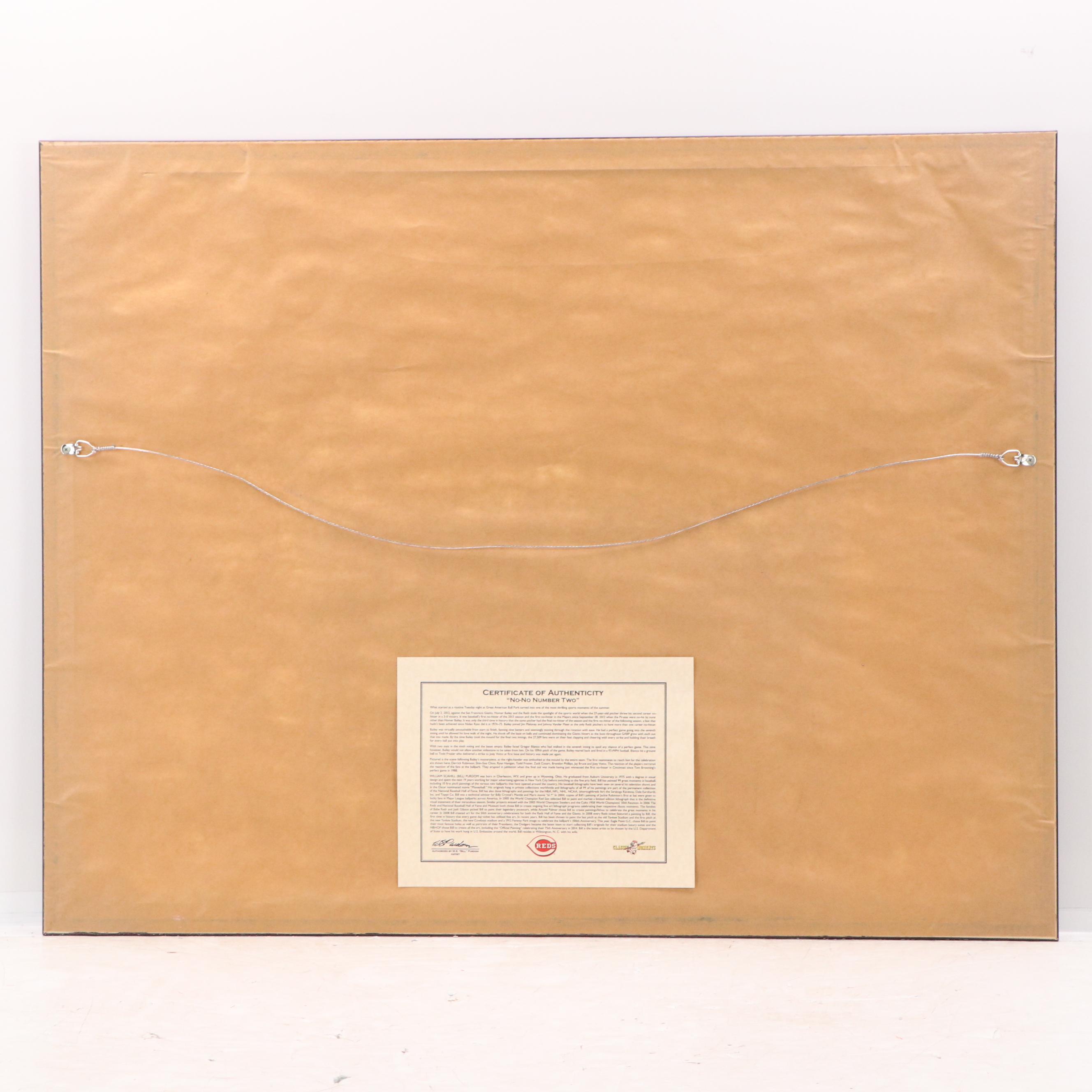Bill Purdom Cincinnati Reds Giclée "No-No Number Two," 2013