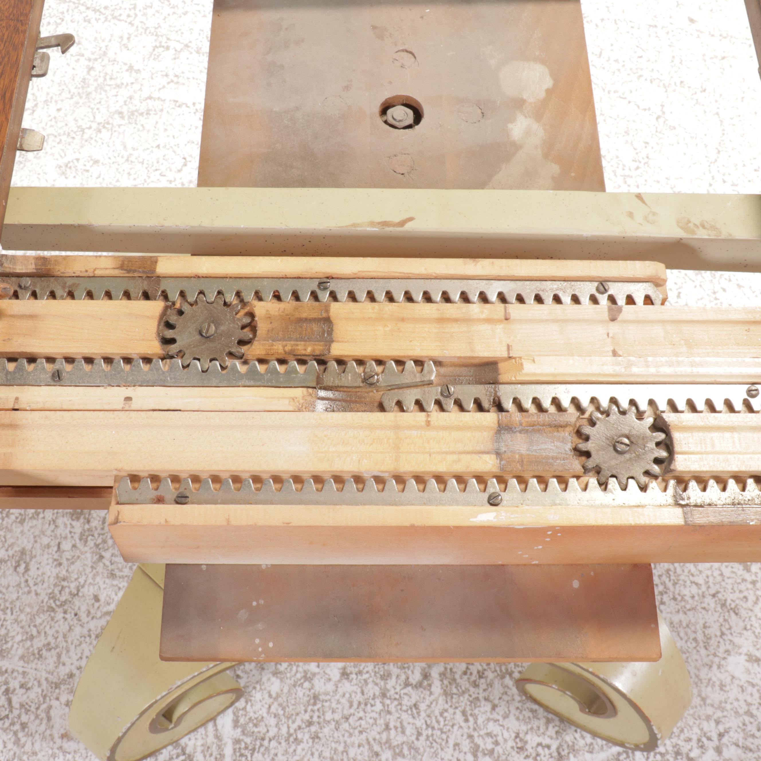 Seven-Piece French Provincial Style Dining Set with Cane-Back Chairs