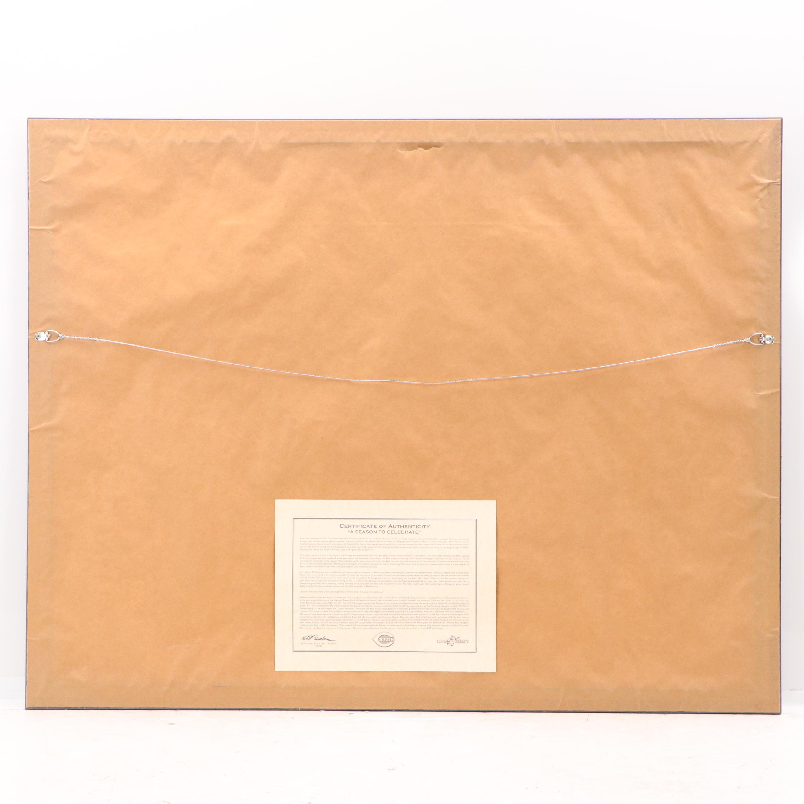 Bill Purdom Cincinnati Reds Giclée "A Season to Celebrate," 2012