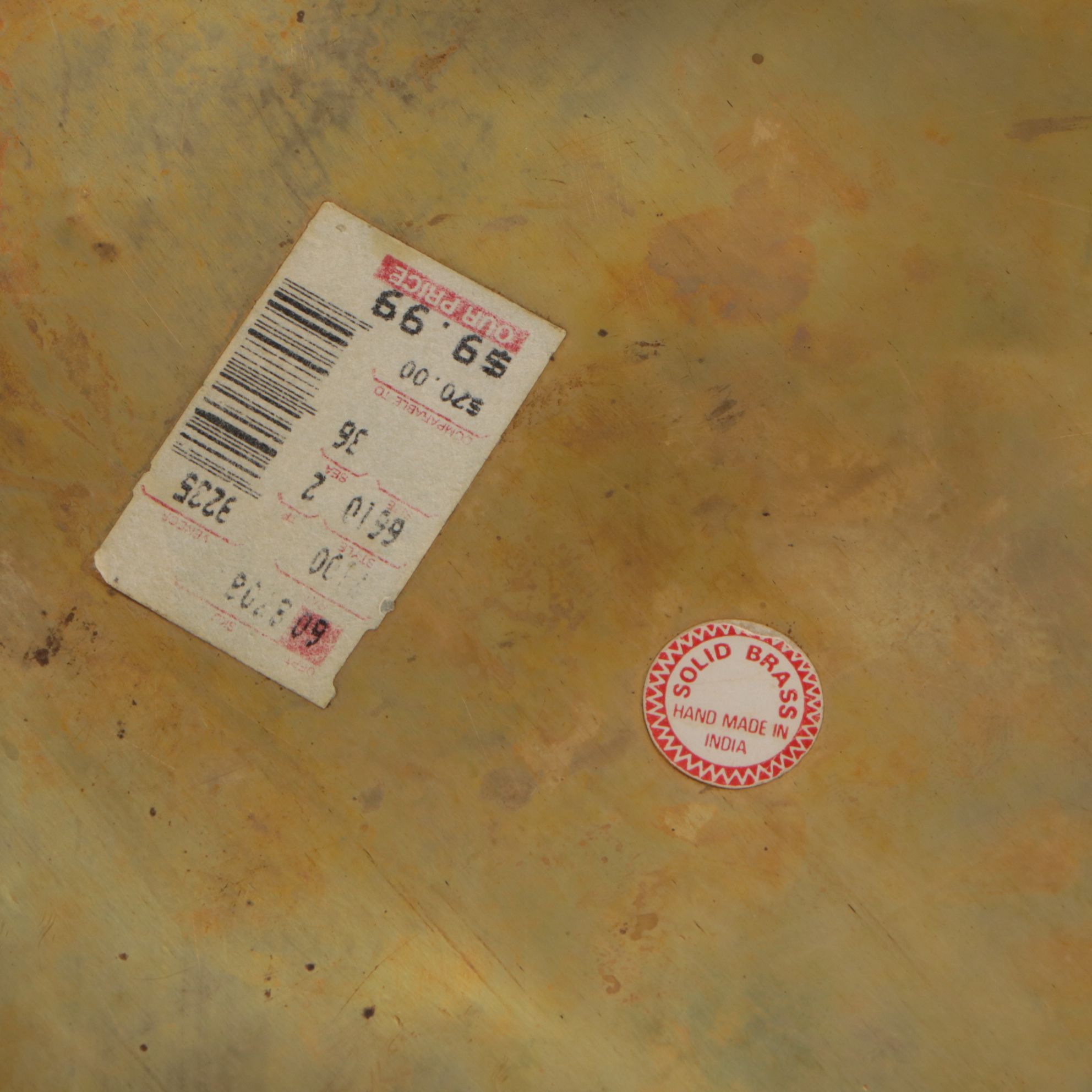 Footed Brass Firewood Holder with Brass Kindling Bucket