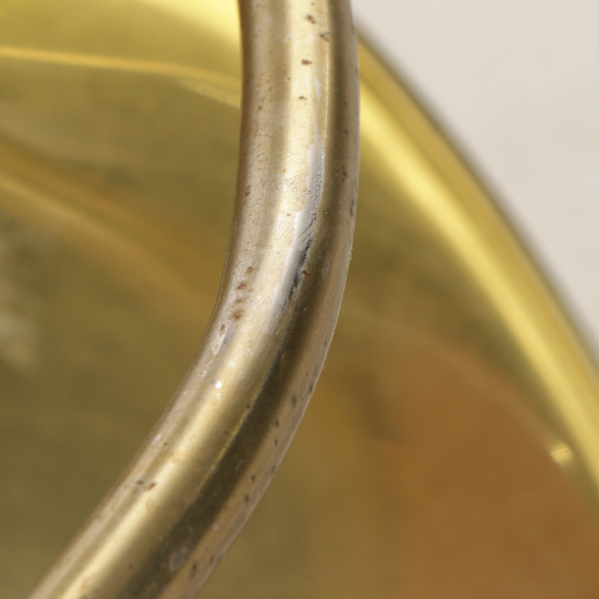 Footed Brass Firewood Holder with Brass Kindling Bucket