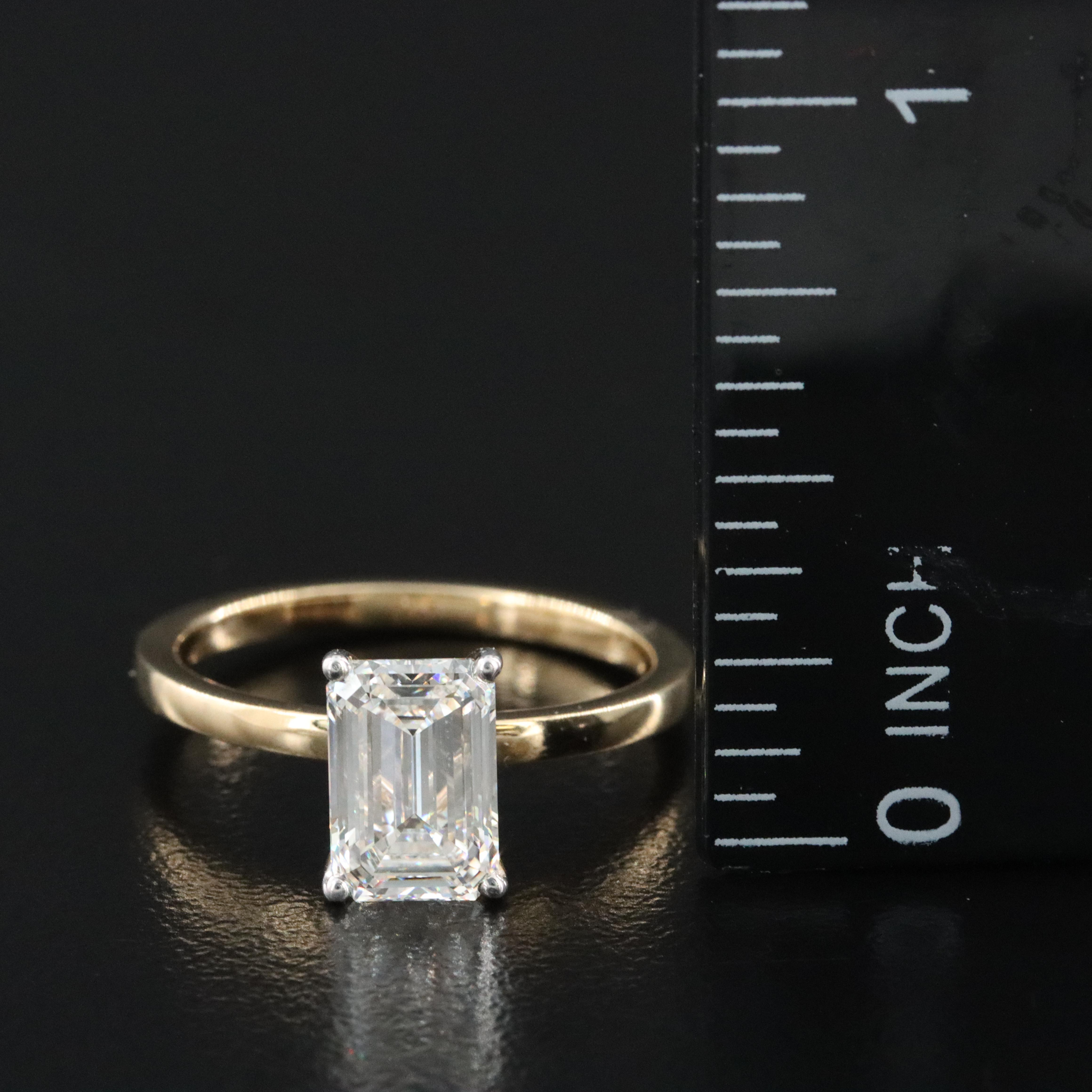 14K 1.60 CT Lab Grown Diamond Solitaire Ring with IGI Report