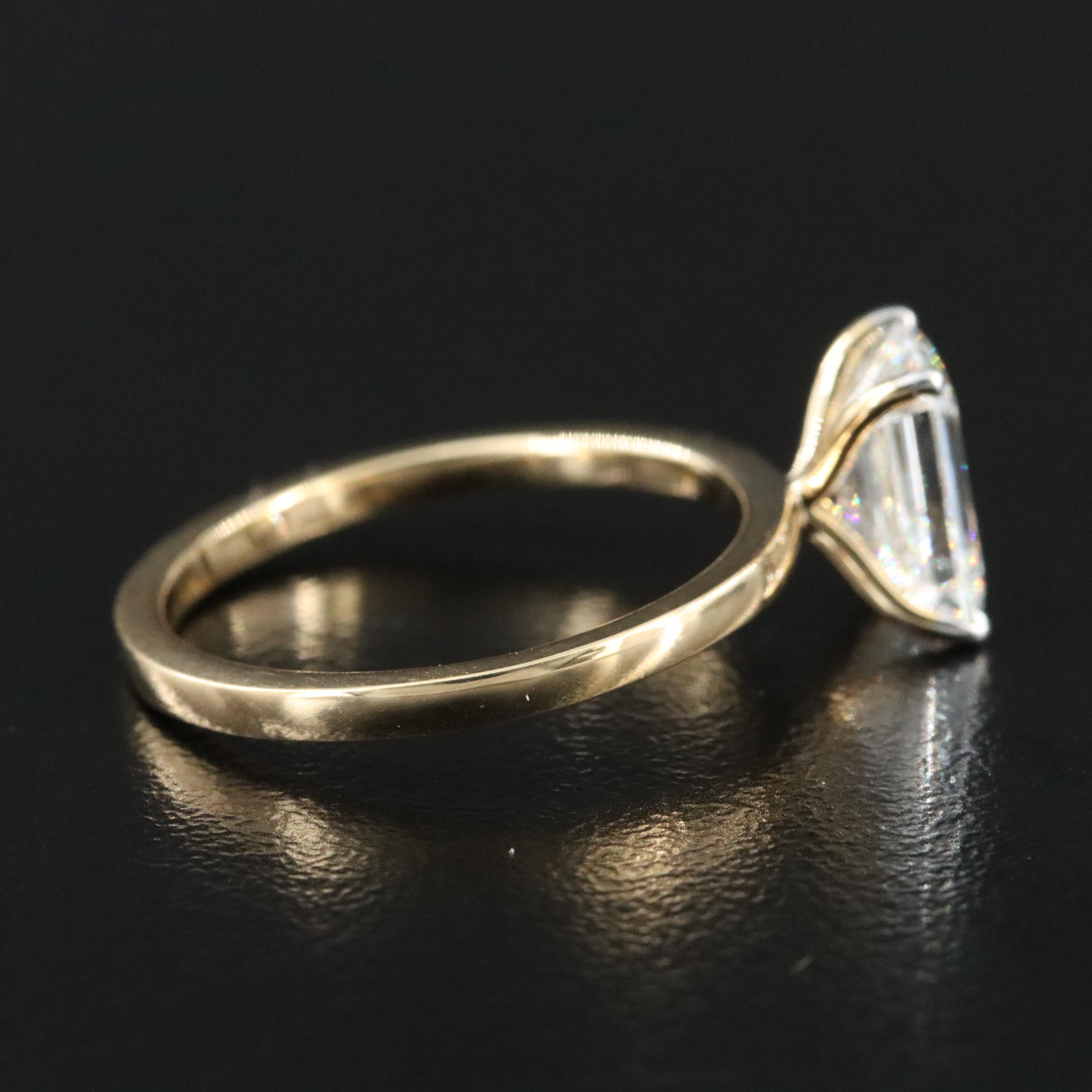 14K 1.60 CT Lab Grown Diamond Solitaire Ring with IGI Report