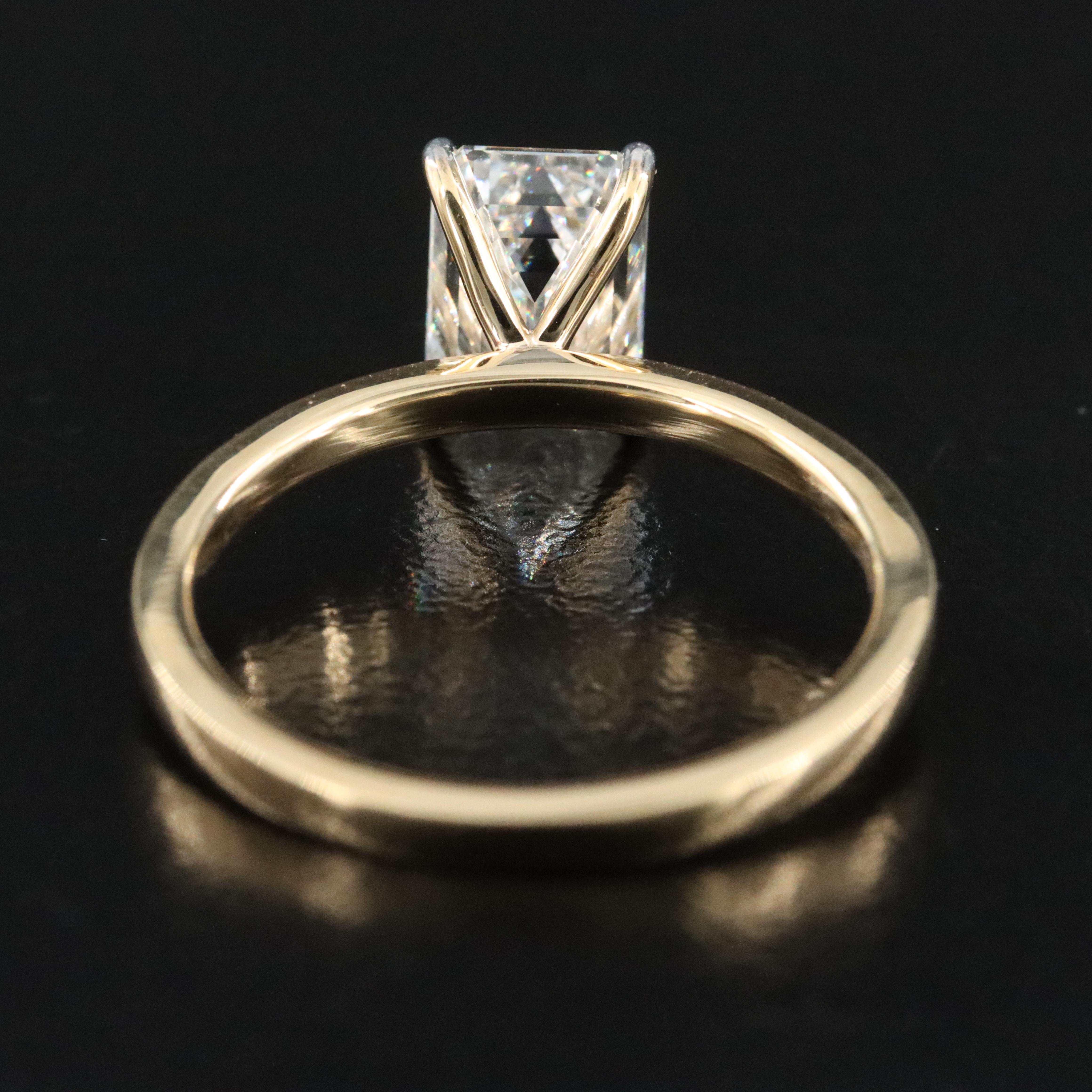 14K 1.60 CT Lab Grown Diamond Solitaire Ring with IGI Report