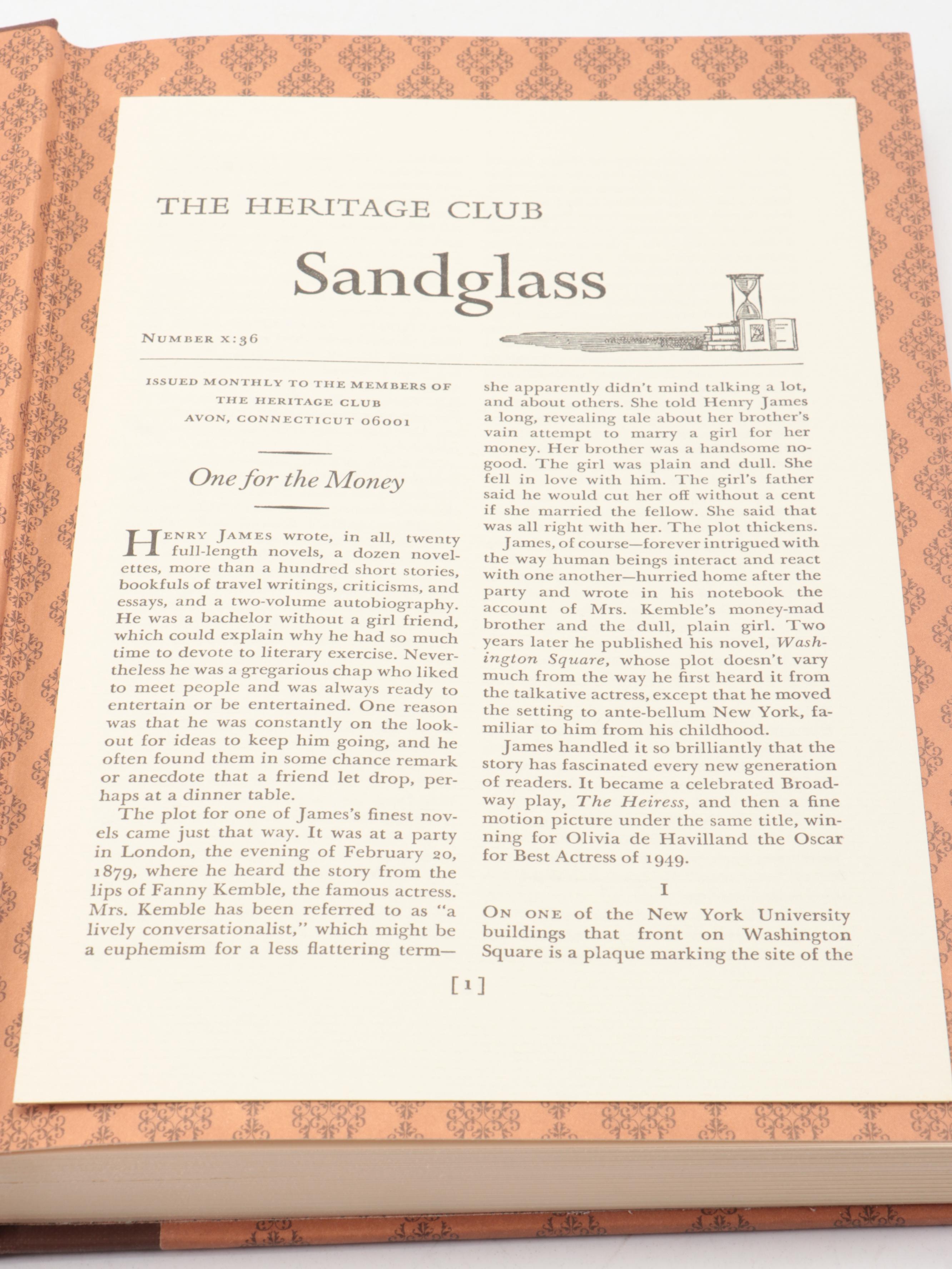 Heritage Press "Washington Square" by Henry James and More Literary Classics