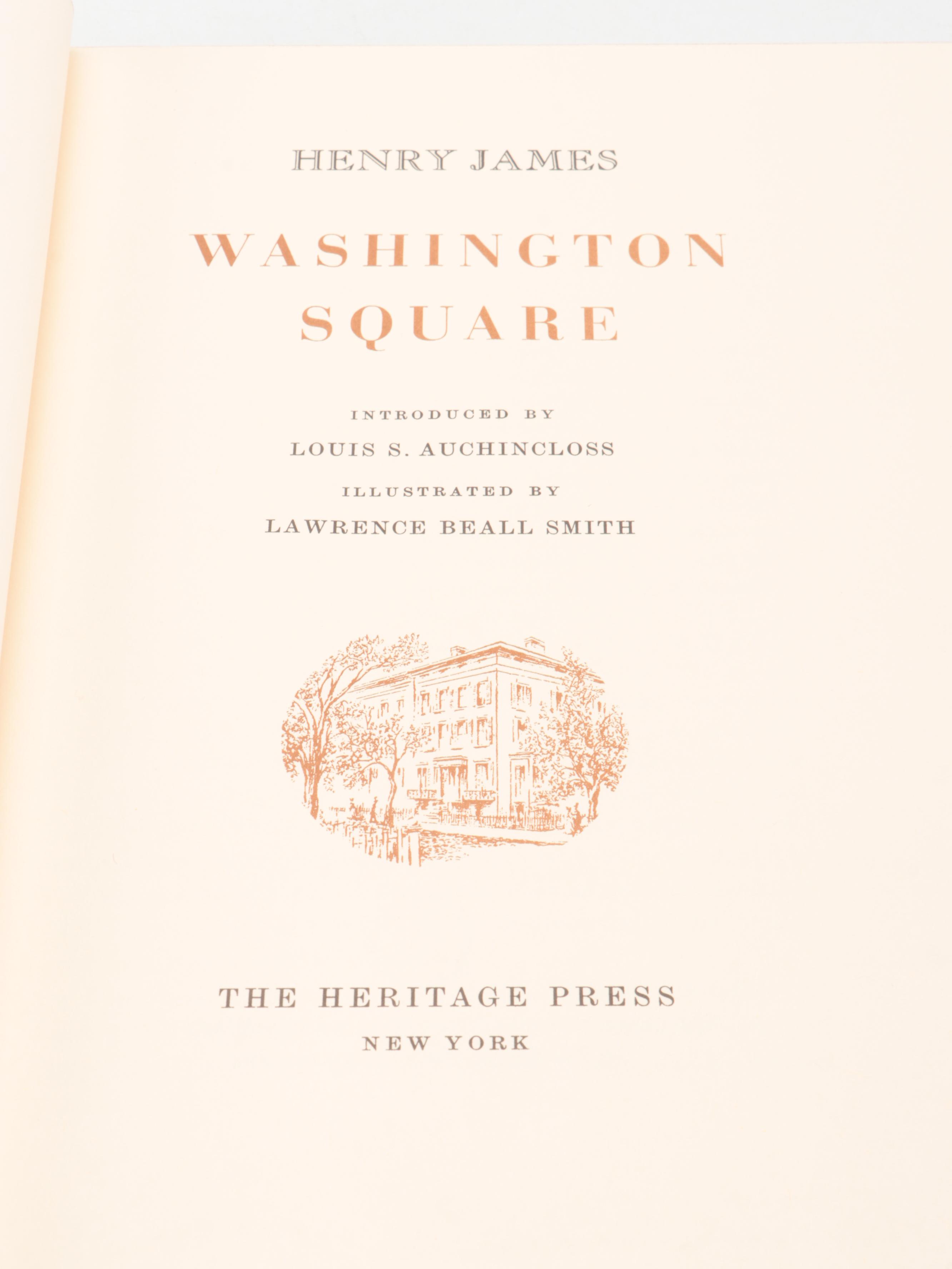 Heritage Press "Washington Square" by Henry James and More Literary Classics