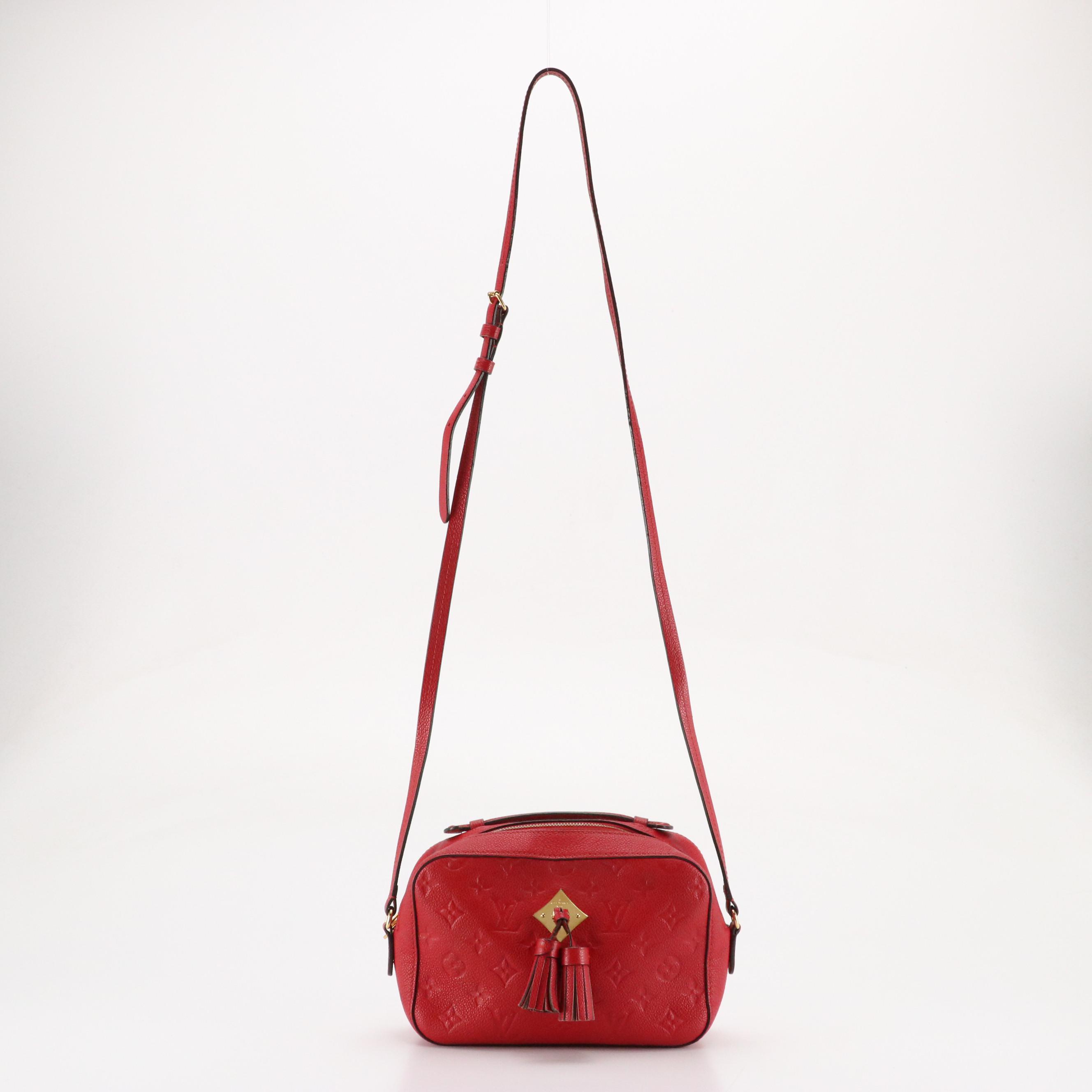 Louis Vuitton Saintonge Two-Way Crossbody Bag Cherry Monogram Empreinte Leather