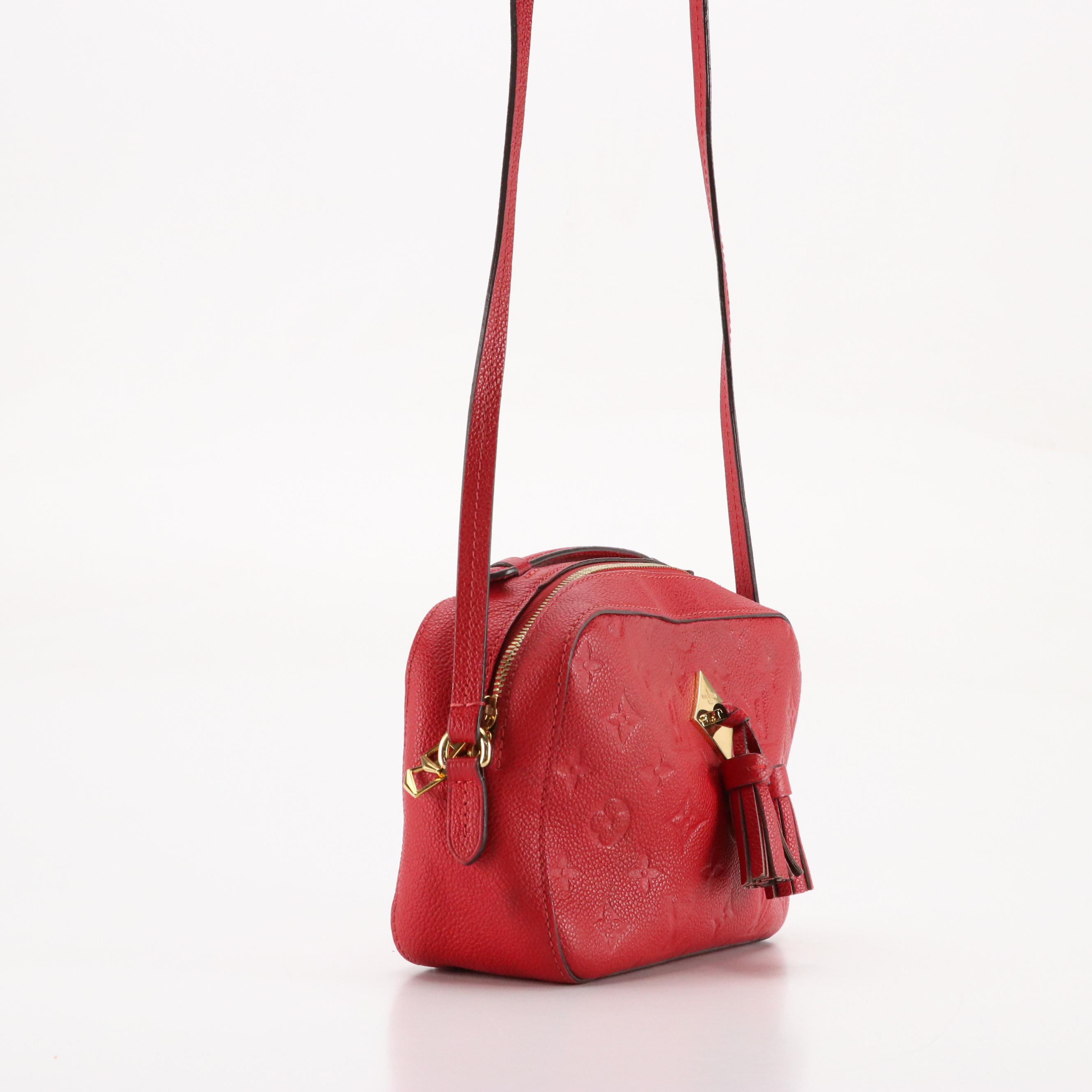 Louis Vuitton Saintonge Two-Way Crossbody Bag Cherry Monogram Empreinte Leather