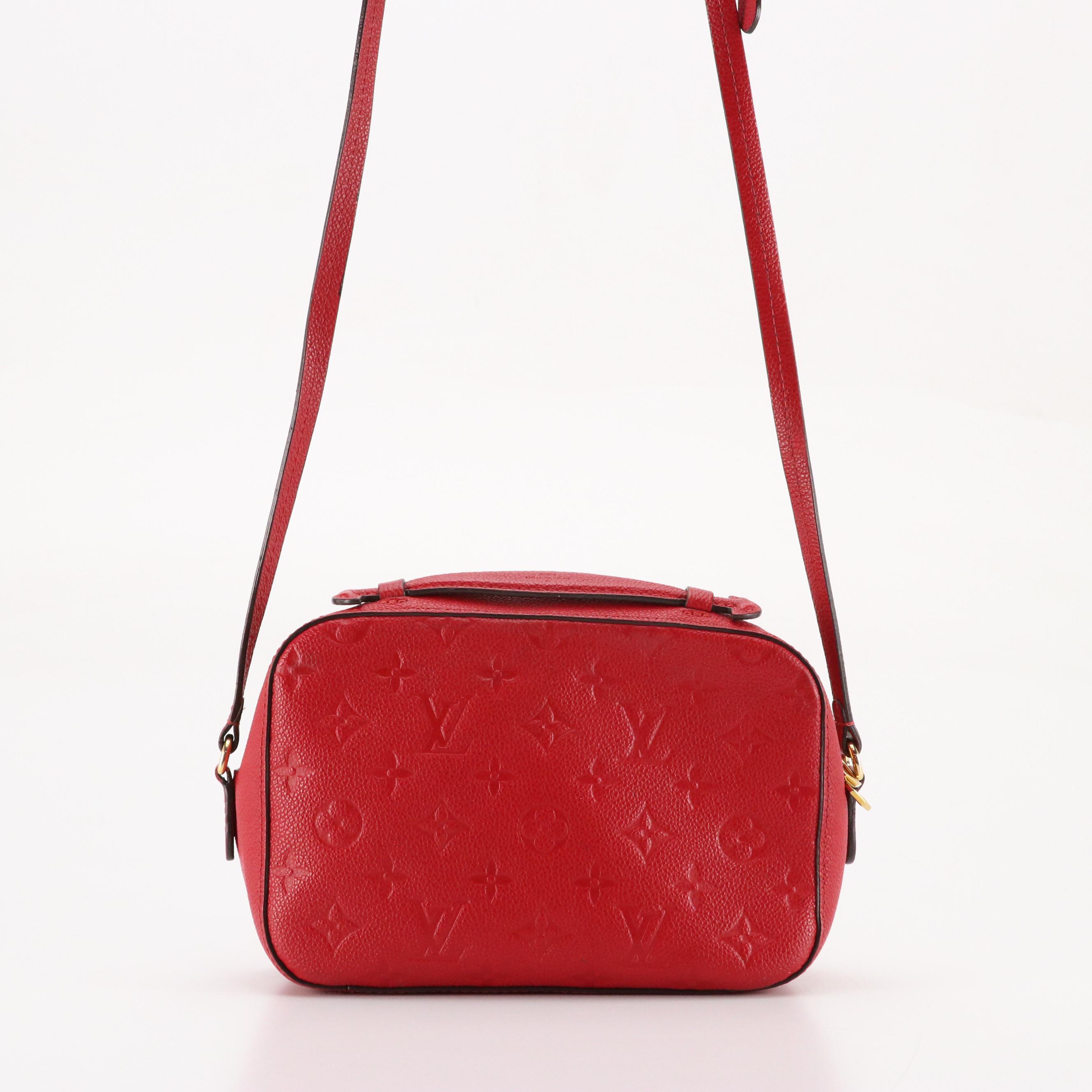 Louis Vuitton Saintonge Two-Way Crossbody Bag Cherry Monogram Empreinte Leather