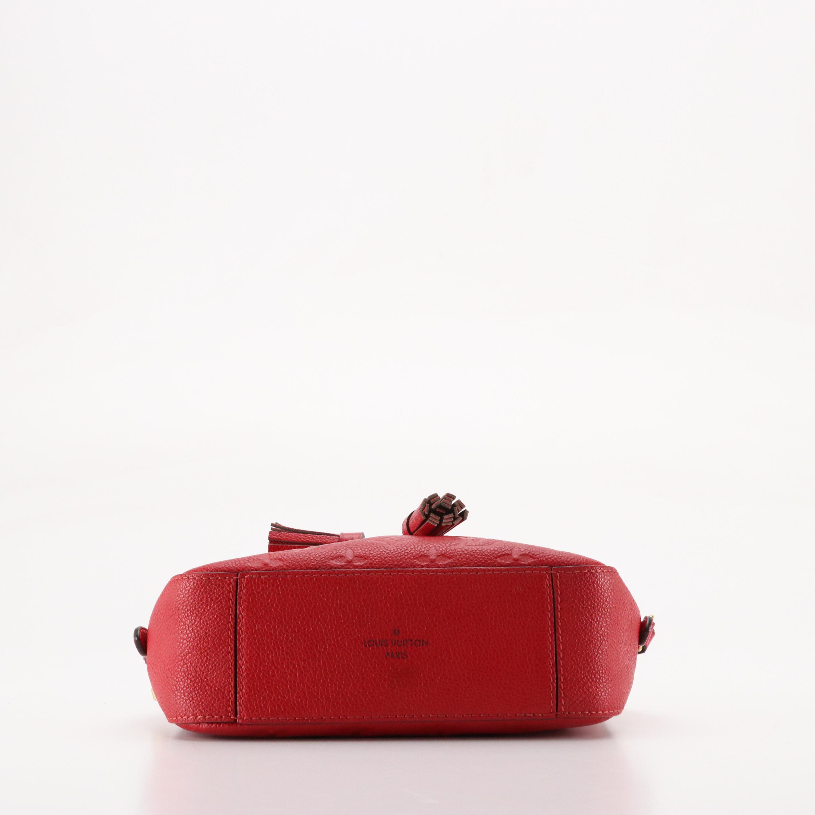 Louis Vuitton Saintonge Two-Way Crossbody Bag Cherry Monogram Empreinte Leather